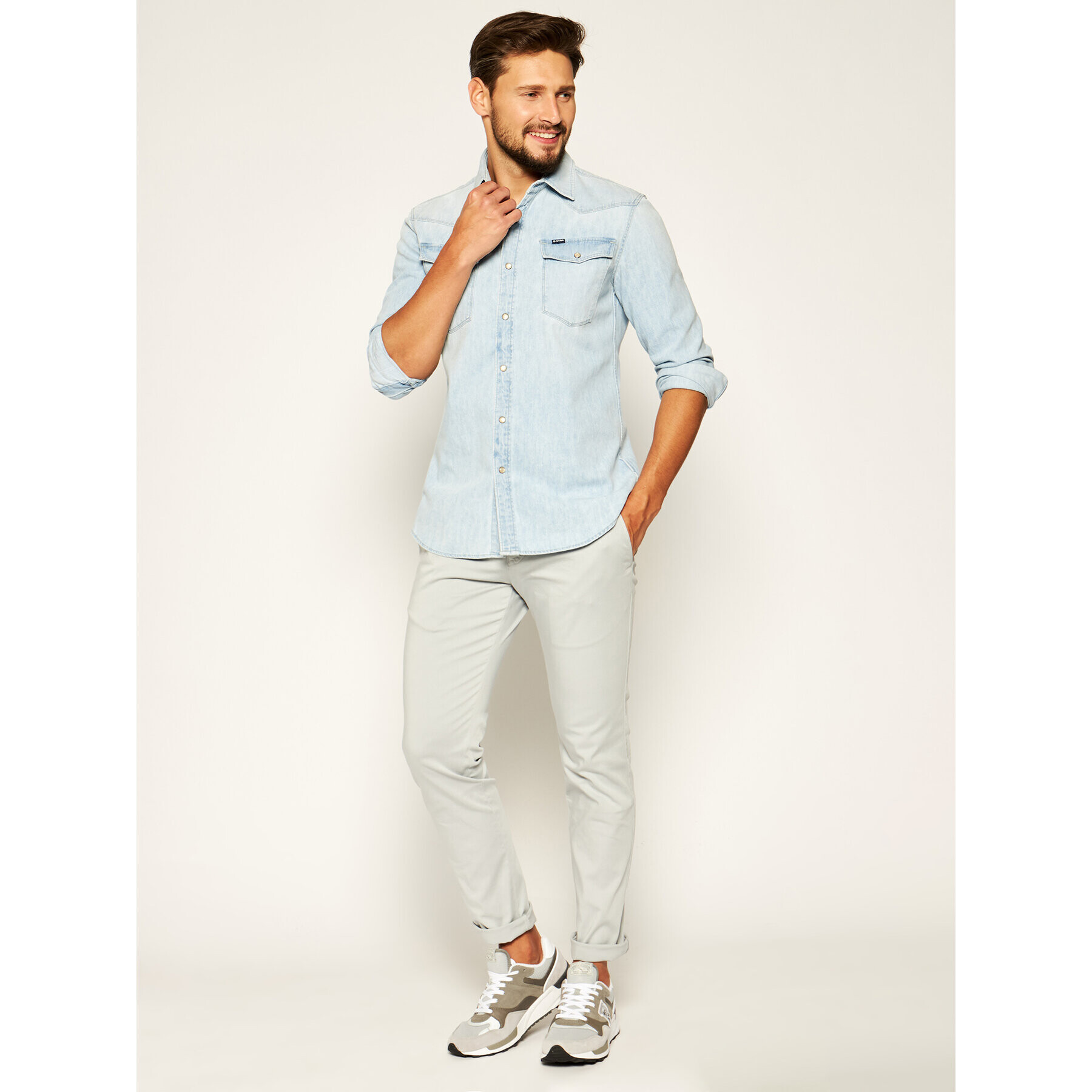 G-Star Raw Cămașă D12697-D013-424 Albastru Slim Fit - Pled.ro