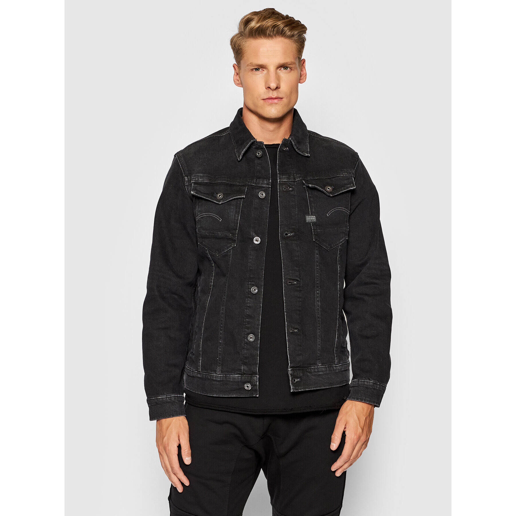 G-Star Raw Geacă de blugi Arc 3D D20086-C293-C608 Gri Regular Fit - Pled.ro