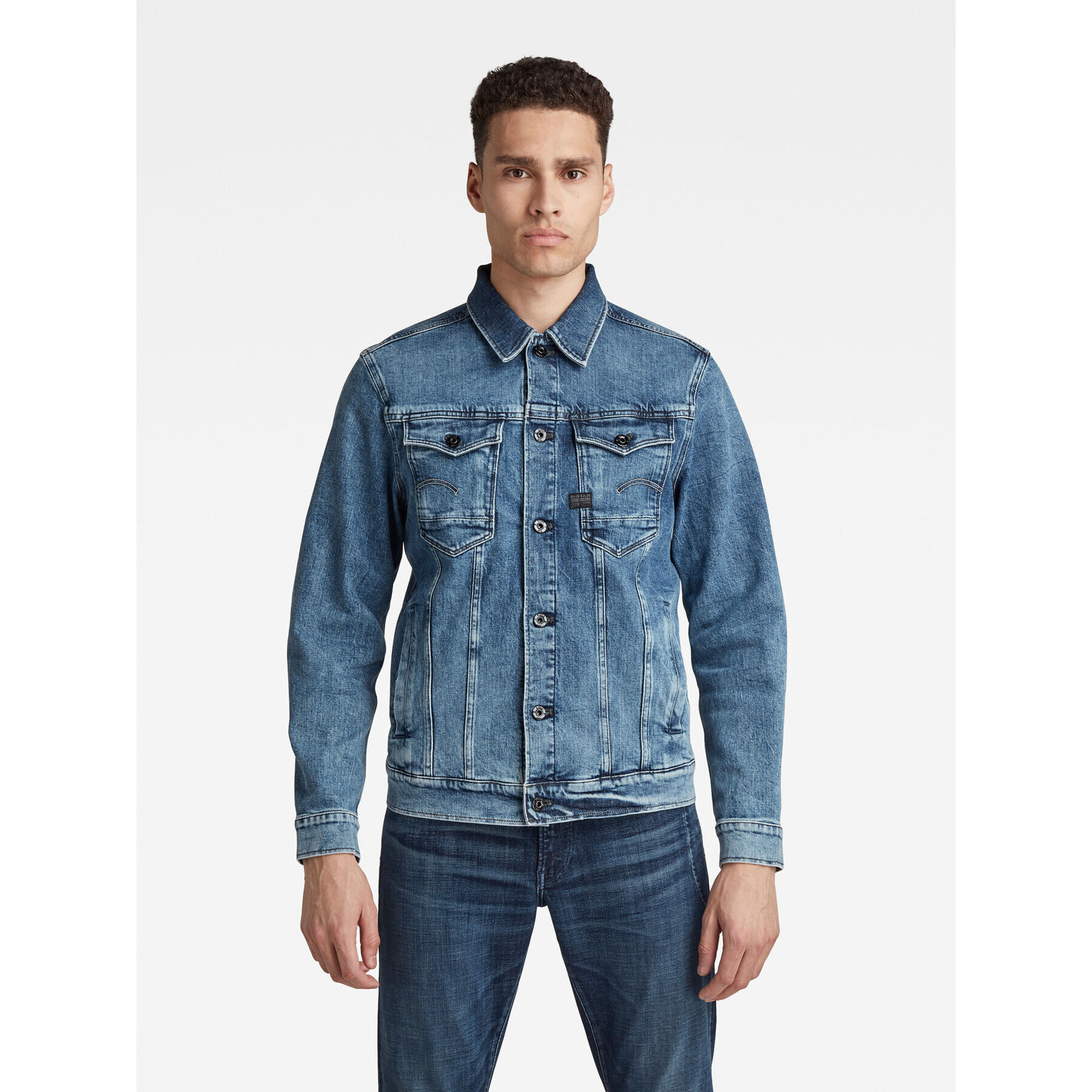 G-Star Raw Geacă de blugi D20086-C911-C767 Albastru Regular Fit - Pled.ro