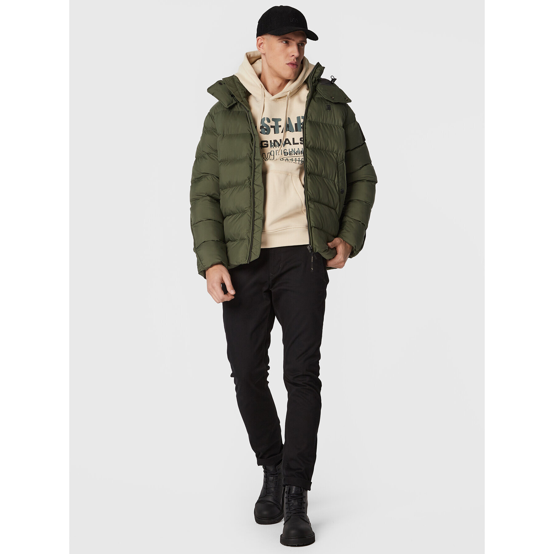 G-Star Raw Geacă din puf G-Whistler D20100-D199-8165 Verde Regular Fit - Pled.ro