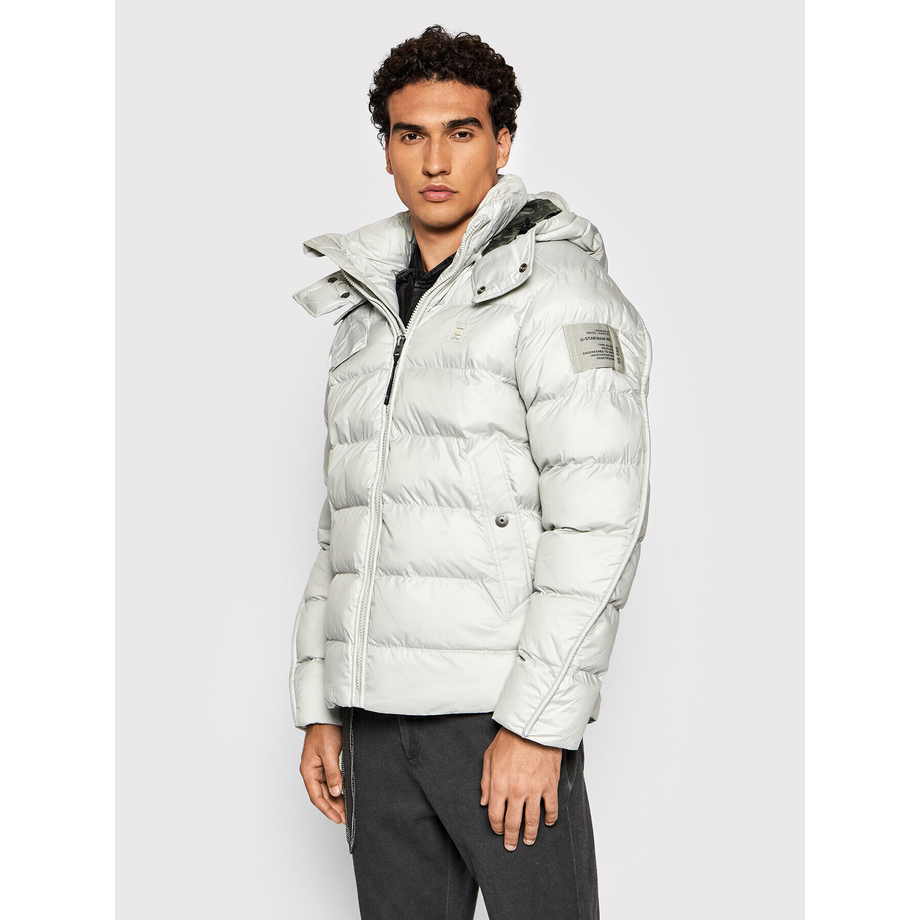 G-Star Raw Geacă din puf Whistler D20100-B958-C628 Gri Straight Fit - Pled.ro