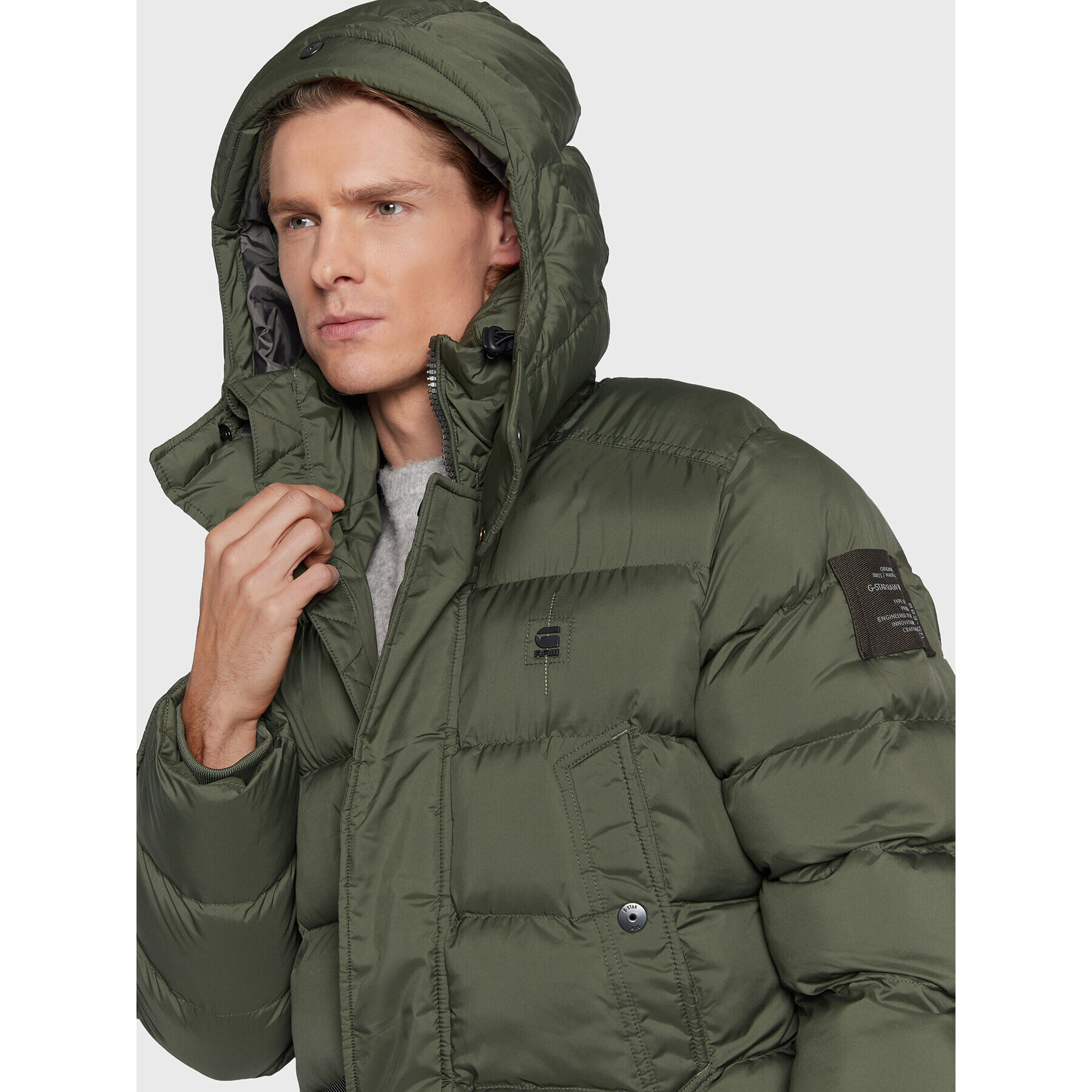 G-Star Raw Geacă din puf Whistler D20102-D199-8165 Verde Regular Fit - Pled.ro