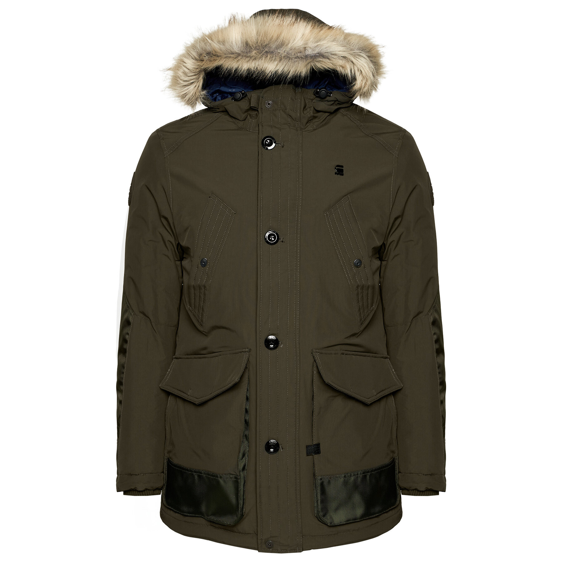 G-Star Raw Hanorac Vodan Faux Fur D17614-A281-995 Verde Regular Fit - Pled.ro