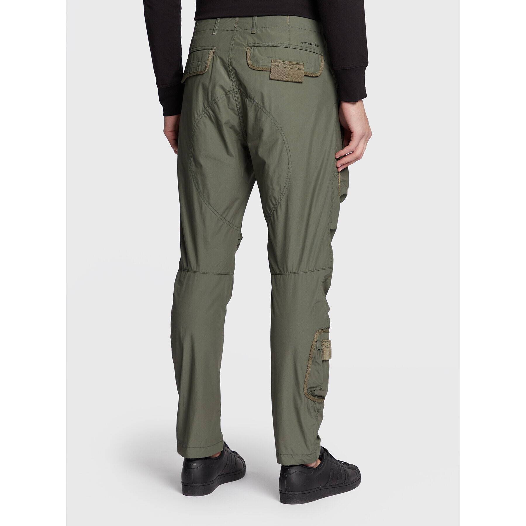 G-Star Raw Pantaloni din material 3D Cargo D19756-A790-8165 Verde Regular Fit - Pled.ro