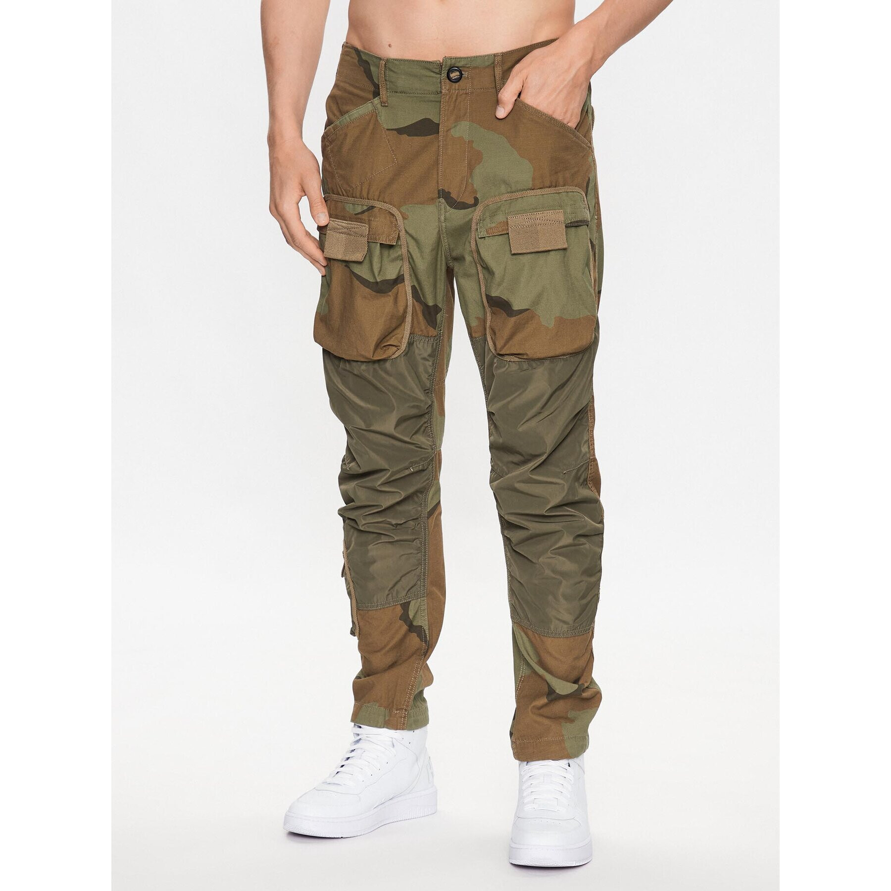 G-Star Raw Pantaloni din material D19756-D386-D936 Verde Tapered Fit - Pled.ro