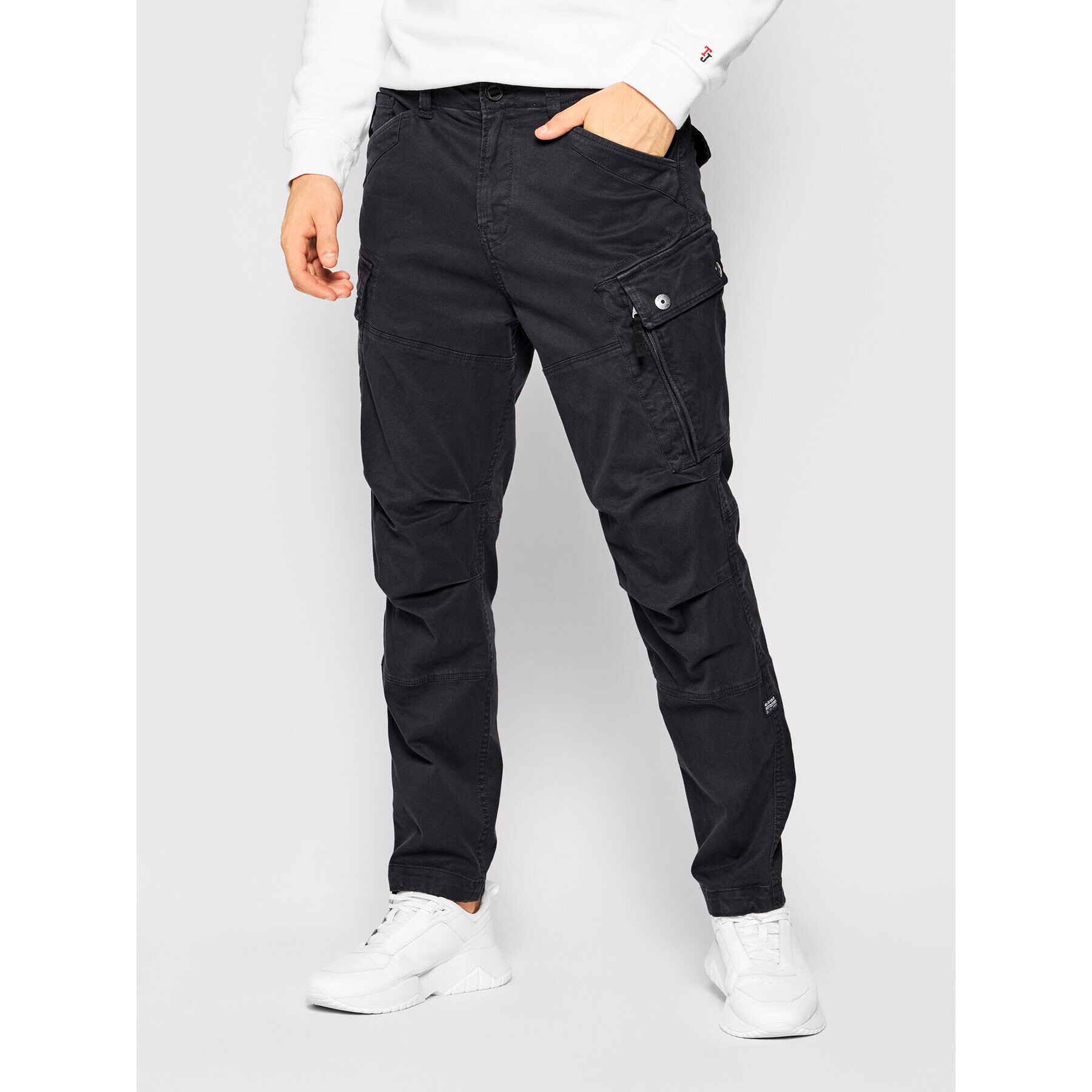 G-Star Raw Pantaloni din material Roxic D14515-C096-B567 Bleumarin Regular Fit - Pled.ro