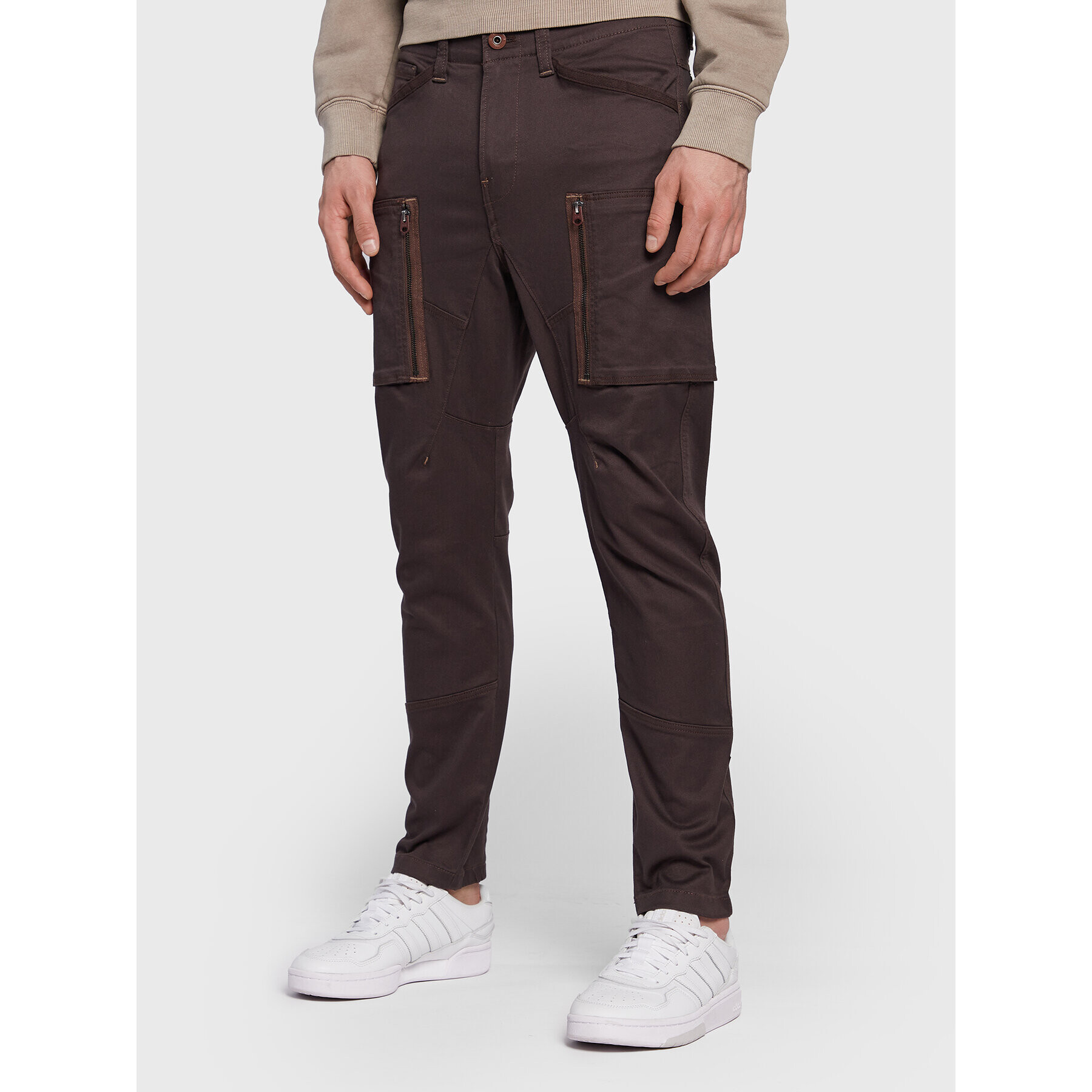 G-Star Raw Pantaloni din material Zip Pocket 3D D21975-C105-0028 Maro Skinny Fit - Pled.ro