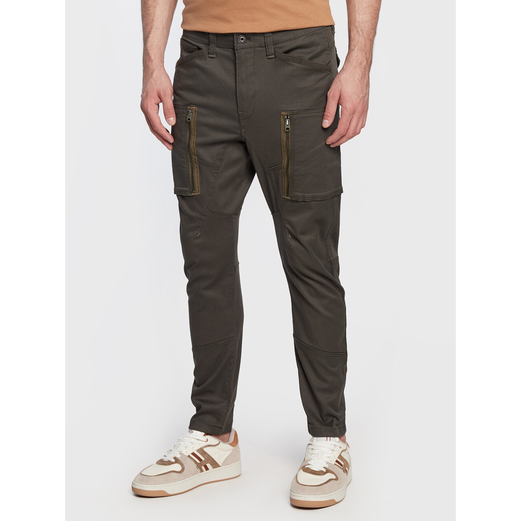 G-Star Raw Pantaloni din material Zip Pocket 3D D21975-C105-995 Gri Skinny Fit - Pled.ro