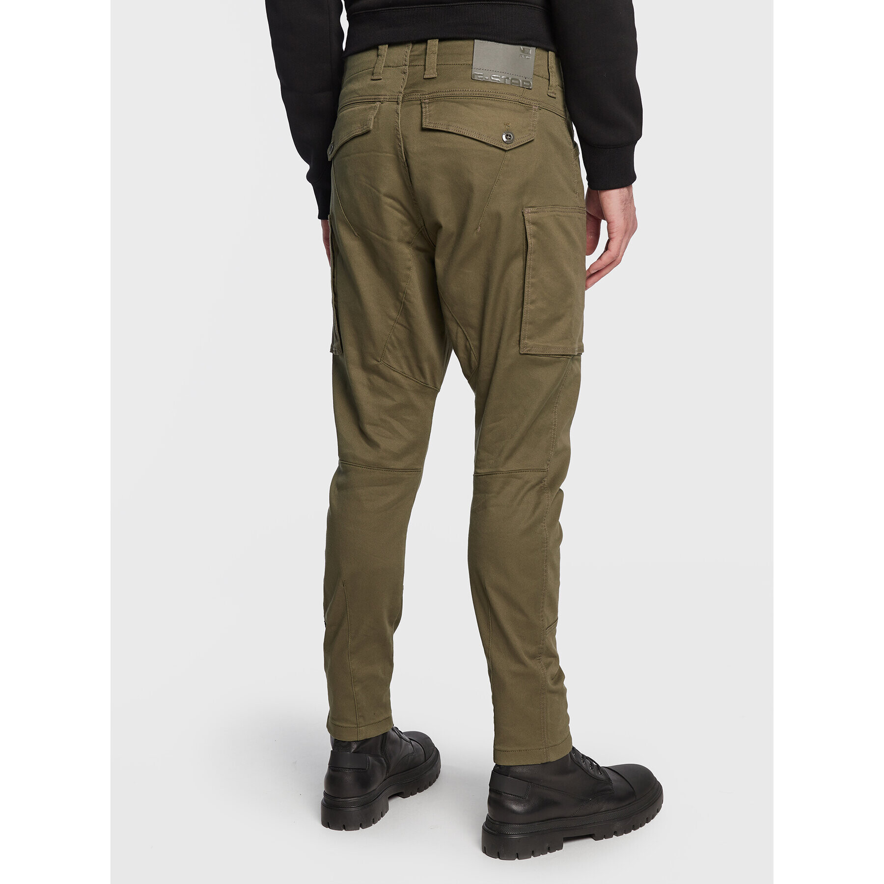 G-Star Raw Pantaloni din material Zip Pocket 3D D21975-C105-B230 Verde Skinny Fit - Pled.ro