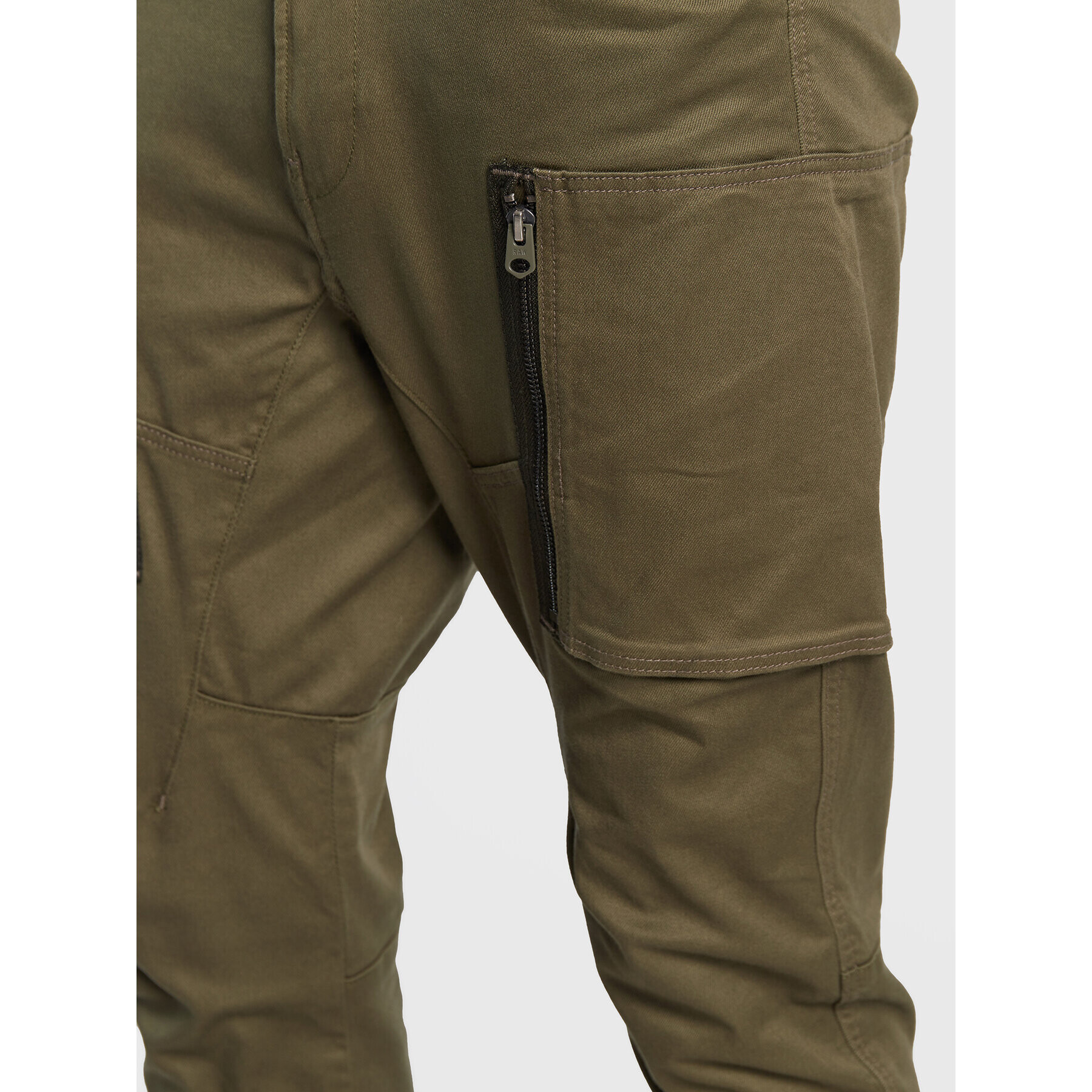 G-Star Raw Pantaloni din material Zip Pocket 3D D21975-C105-B230 Verde Skinny Fit - Pled.ro