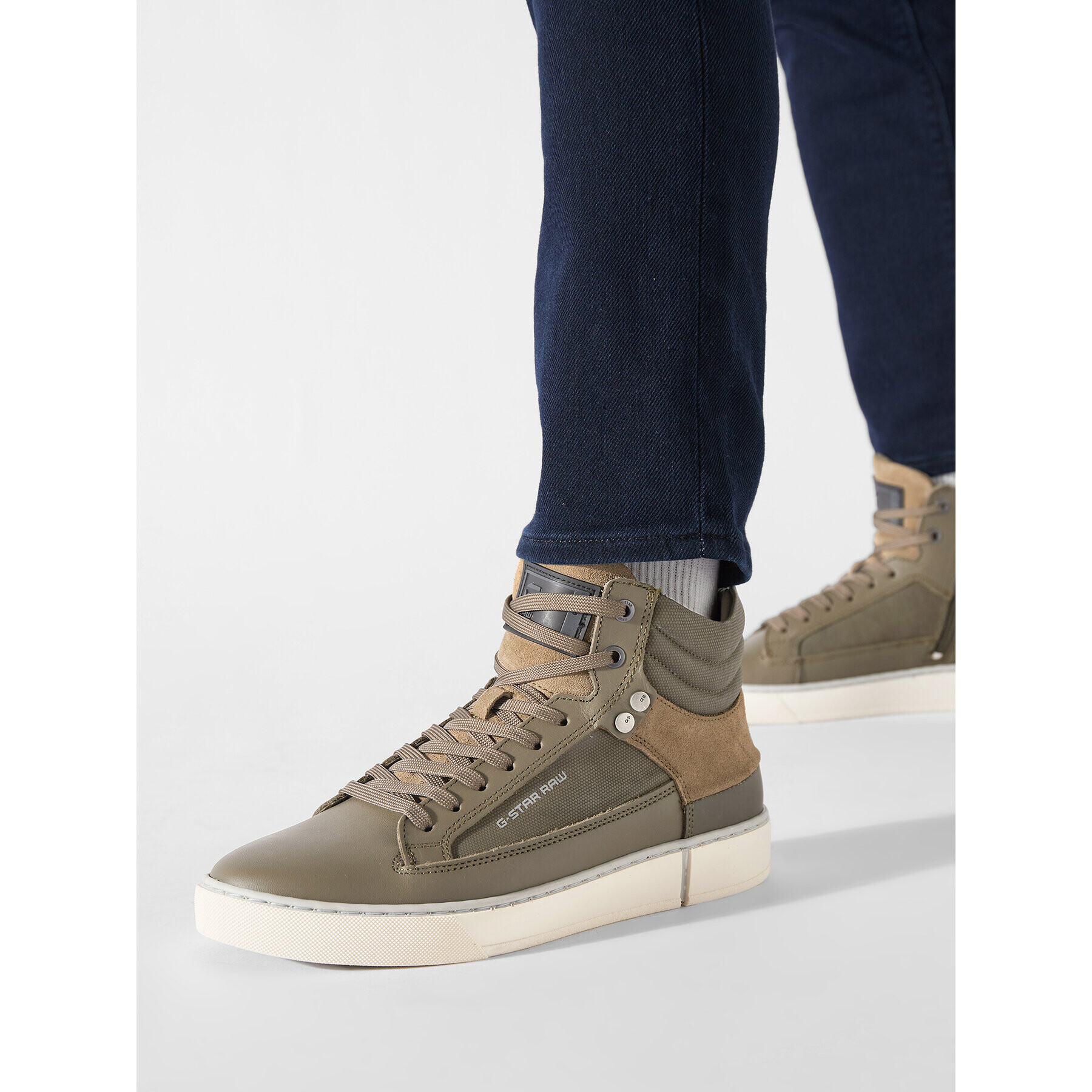 G-Star Raw Sneakers Ravond Mid Gsc Dnm 2242 005710 Verde - Pled.ro