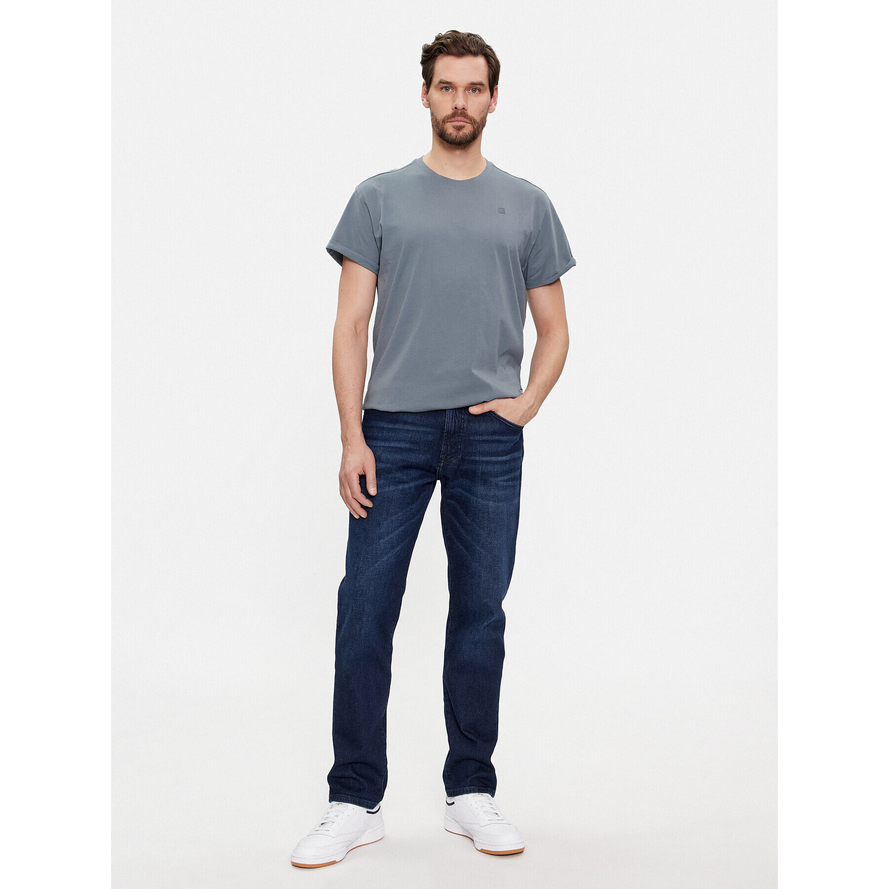 G-Star Raw Tricou Lash D16396-B353-5781 Albastru Regular Fit - Pled.ro