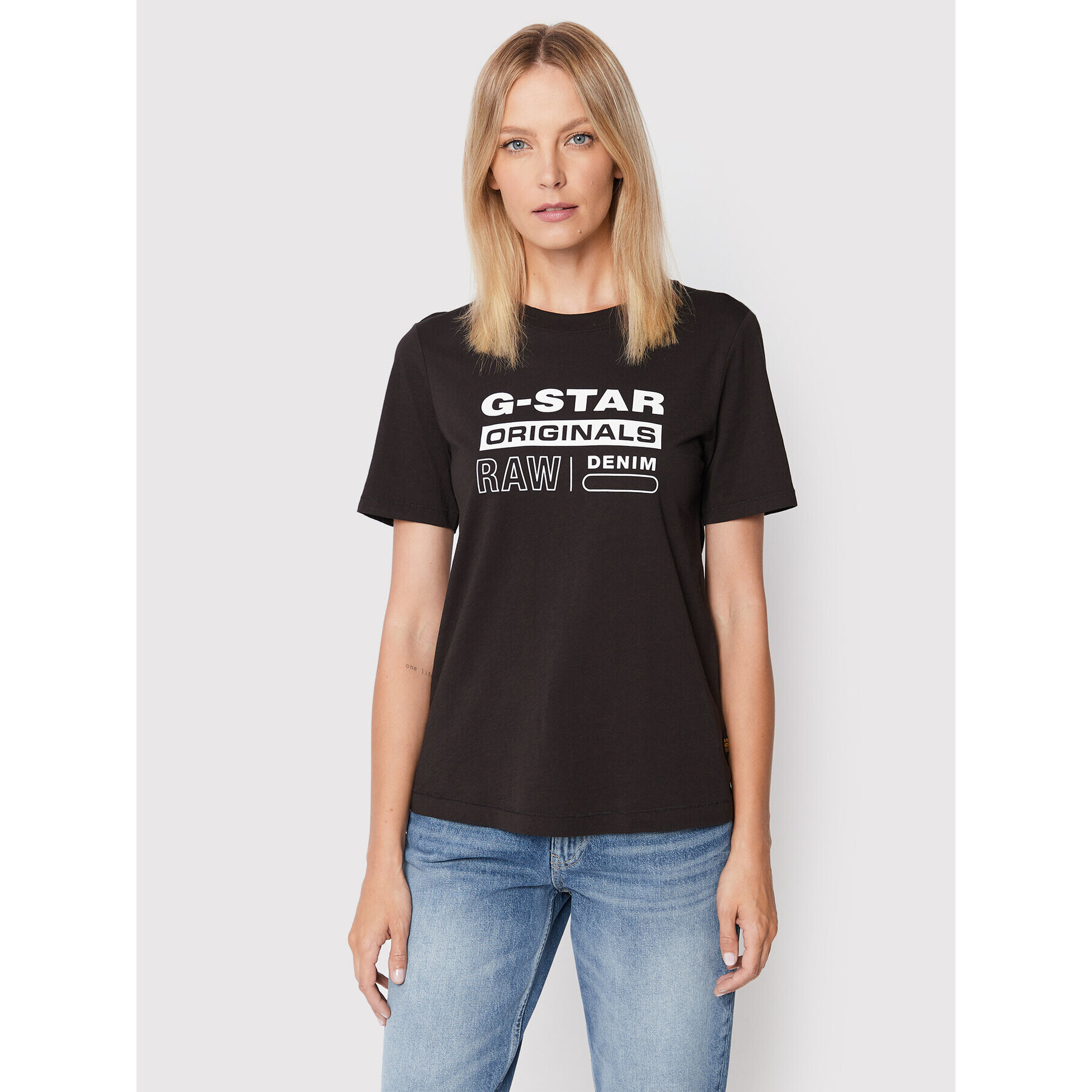 G-Star Raw Tricou Lyon D19953-4107-6484 Negru Regular Fit - Pled.ro