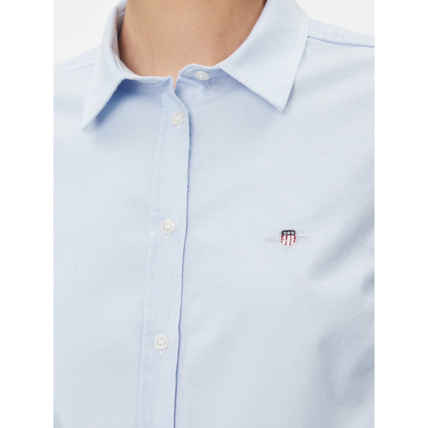 Gant Cămașă Slim Stretch Oxford 4300141 Albastru Slim Fit - Pled.ro