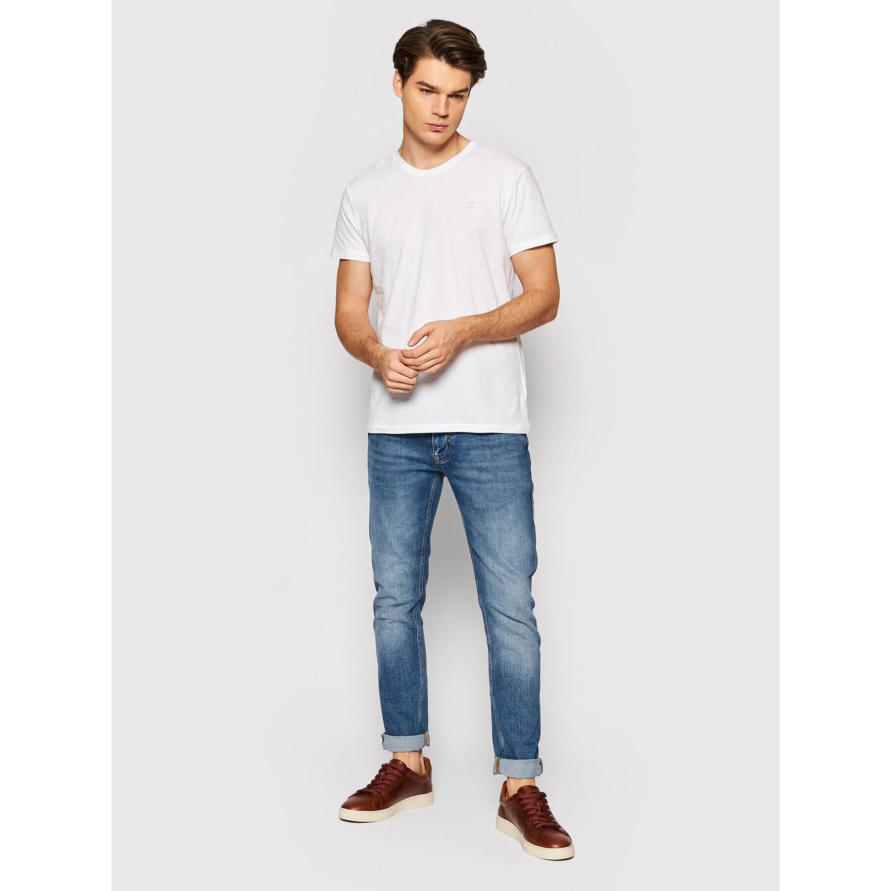 Gant Set 2 tricouri Essentials 901002108 Colorat Regular Fit - Pled.ro