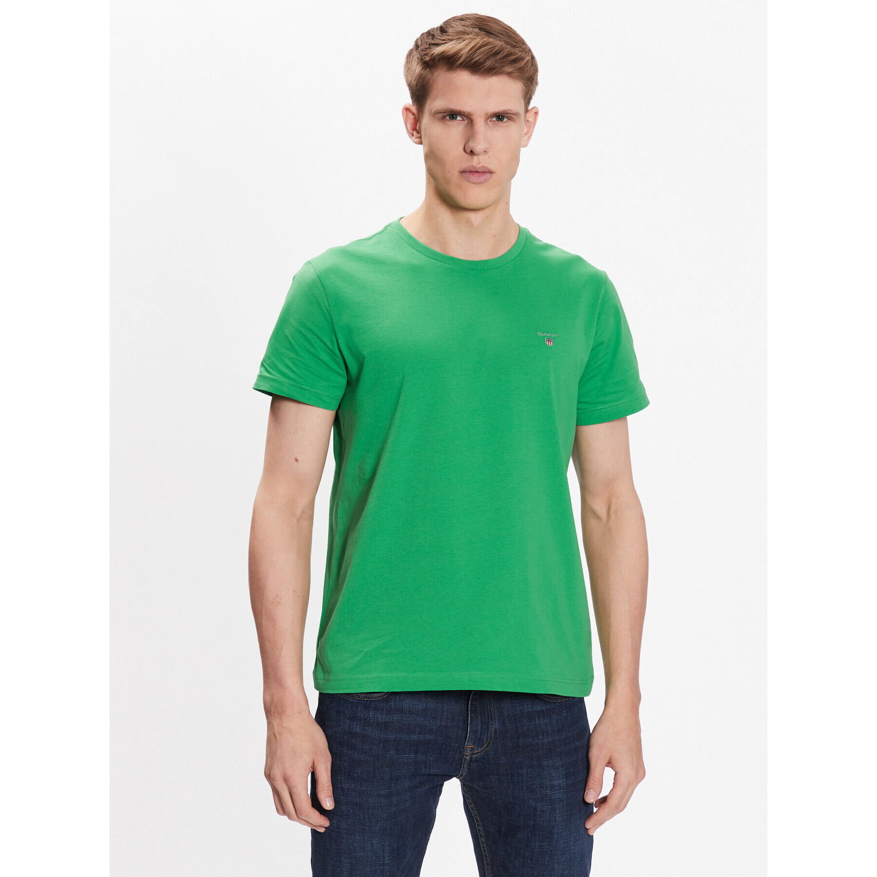 Gant Tricou 234100 Verde Regular Fit - Pled.ro