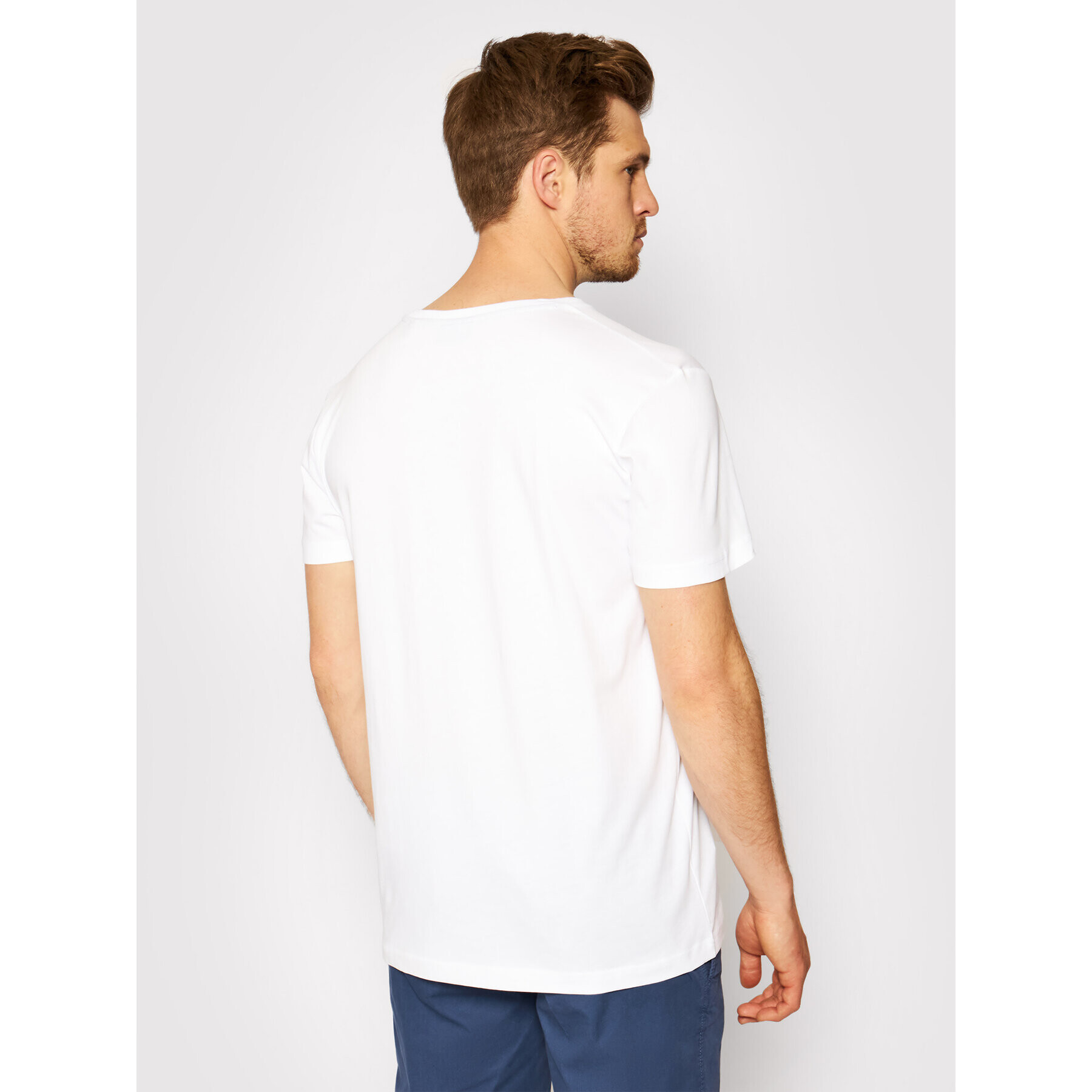 Gant Tricou Archive Shield 2003099 Alb Regular Fit - Pled.ro