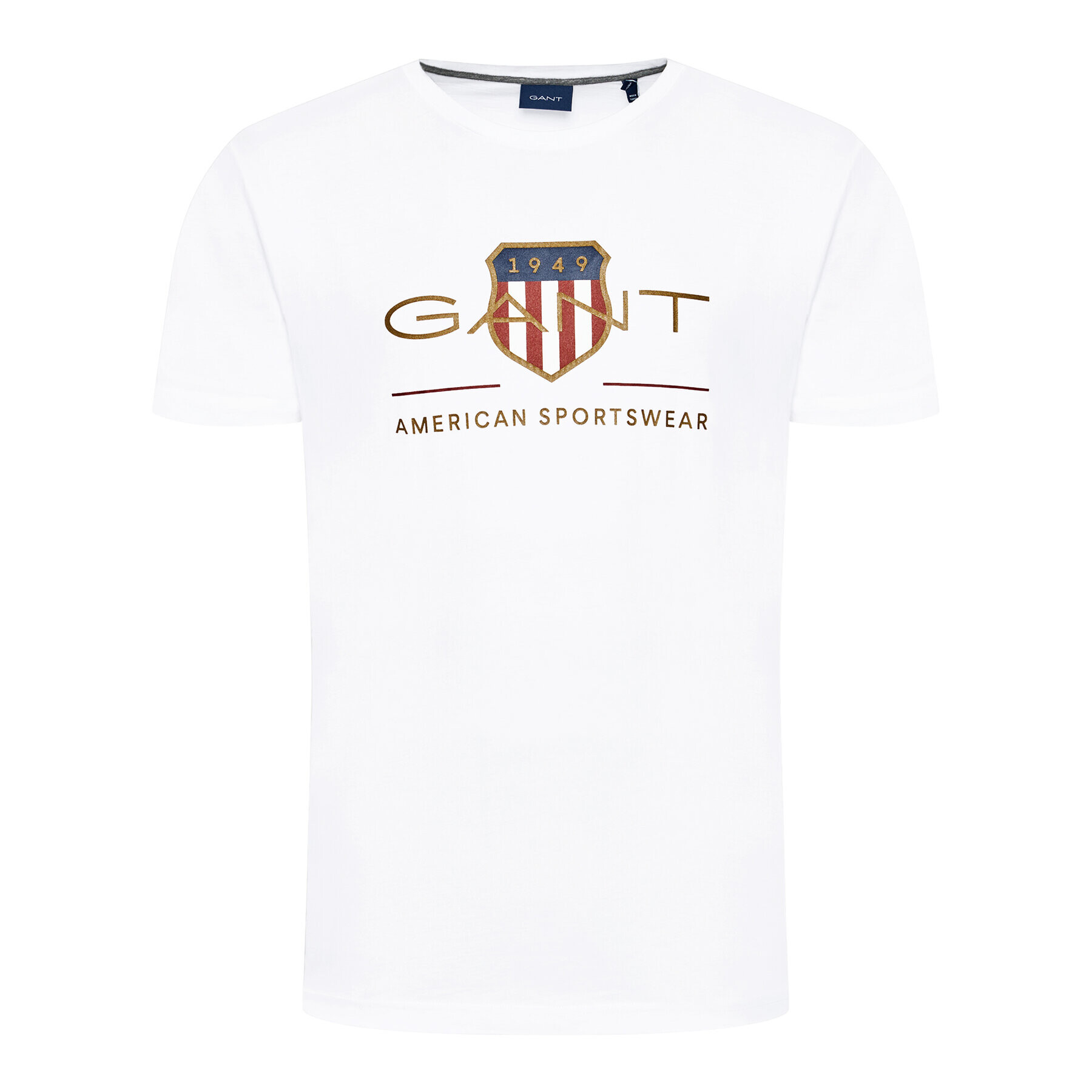 Gant Tricou Archive Shield 2003099 Alb Regular Fit - Pled.ro