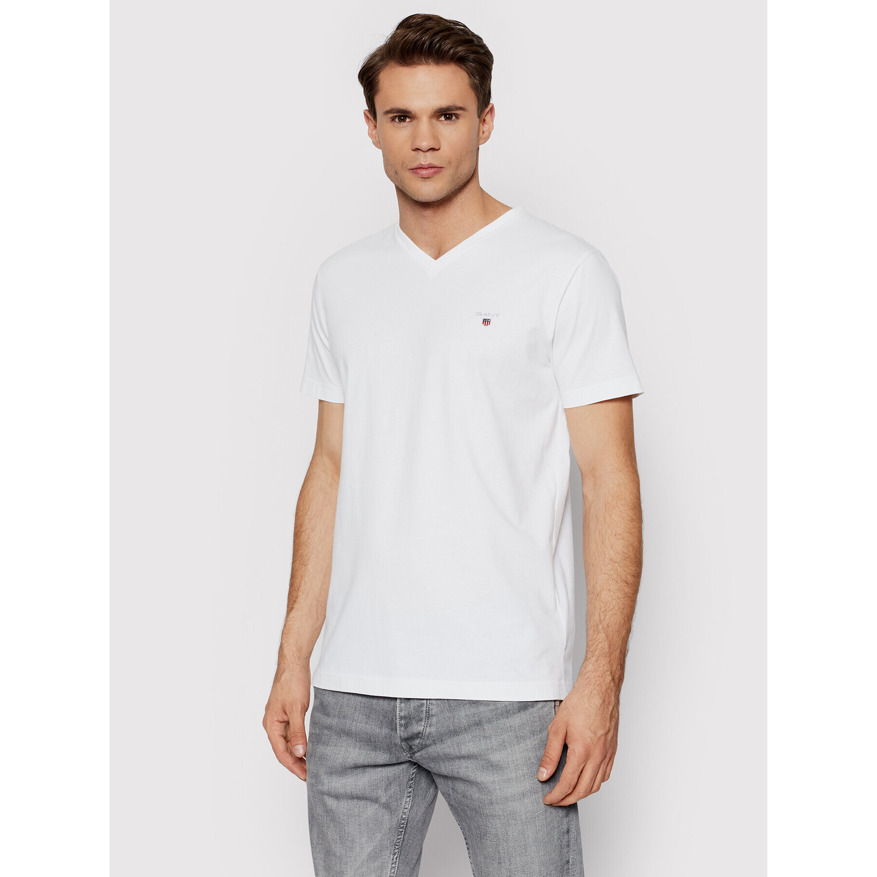 Gant Tricou Original 234104 Alb Slim Fit - Pled.ro