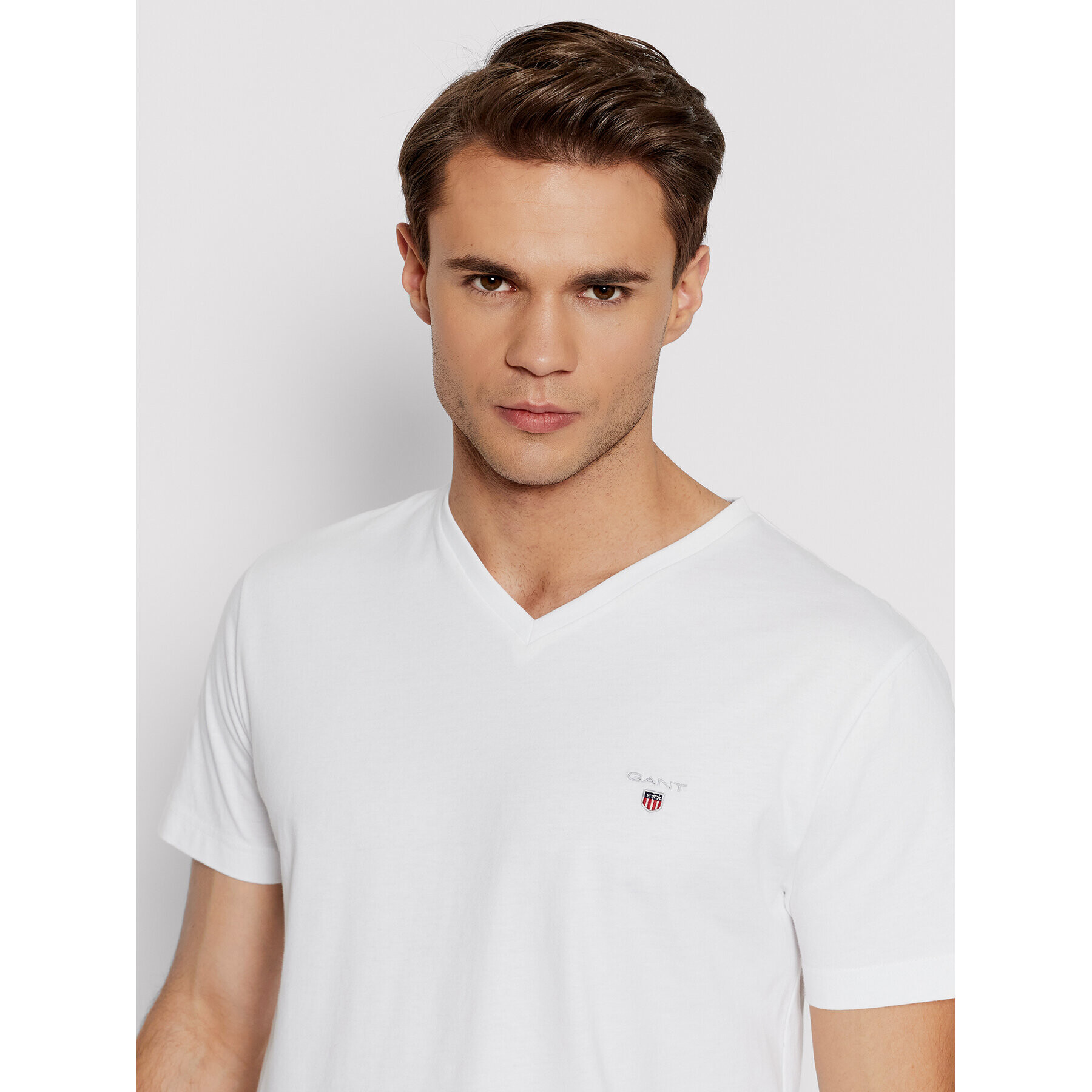 Gant Tricou Original 234104 Alb Slim Fit - Pled.ro