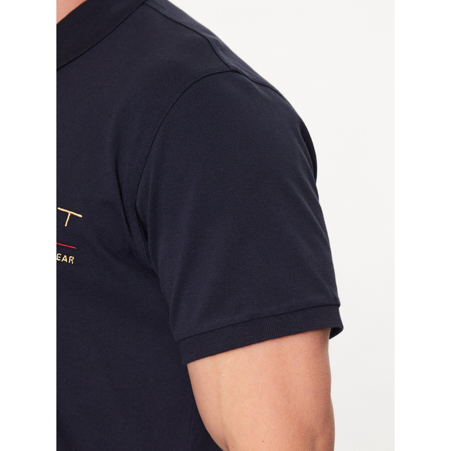 Gant Tricou polo Archive Shield 2002014 Albastru Regular Fit - Pled.ro