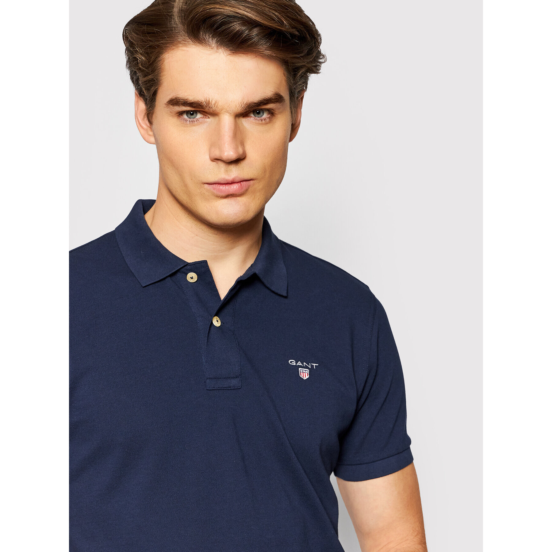 Gant Tricou polo Original Pique 2201 Bleumarin Regular Fit - Pled.ro