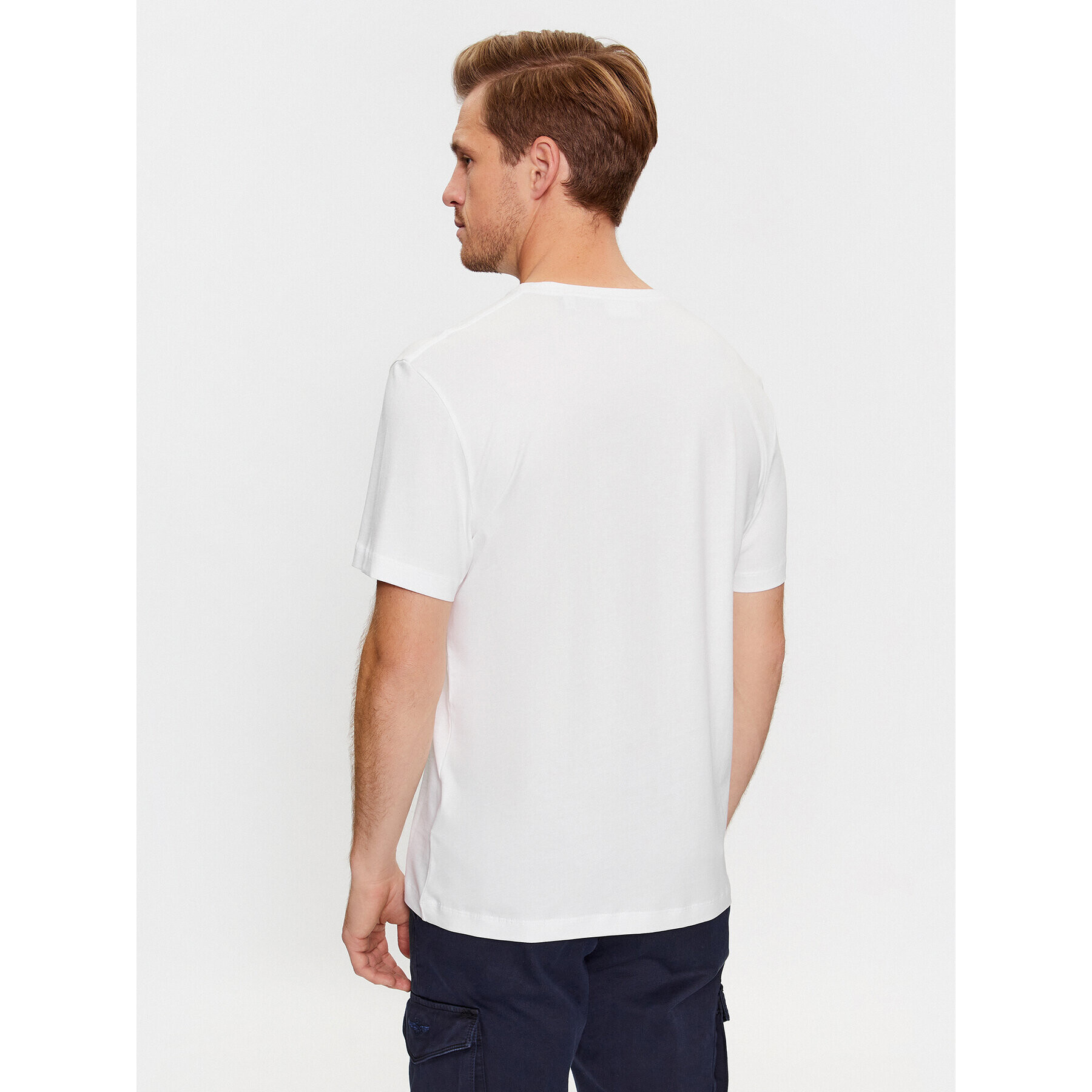 Gant Tricou Reg Archive Shield Emb Ss 2067004 Alb Regular Fit - Pled.ro