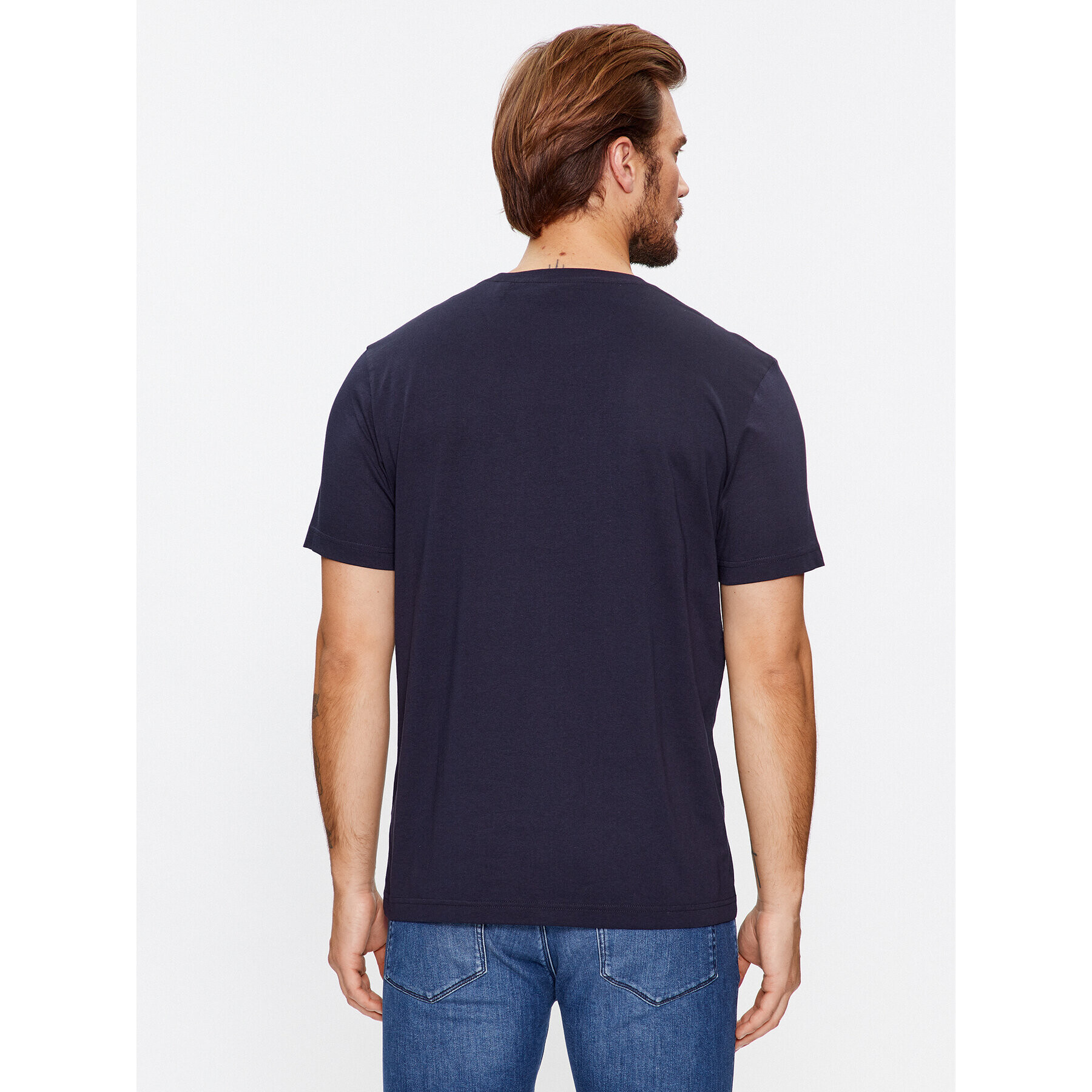 Gant Tricou Reg Archive Shield Emb Ss 2067004 Bleumarin Regular Fit - Pled.ro