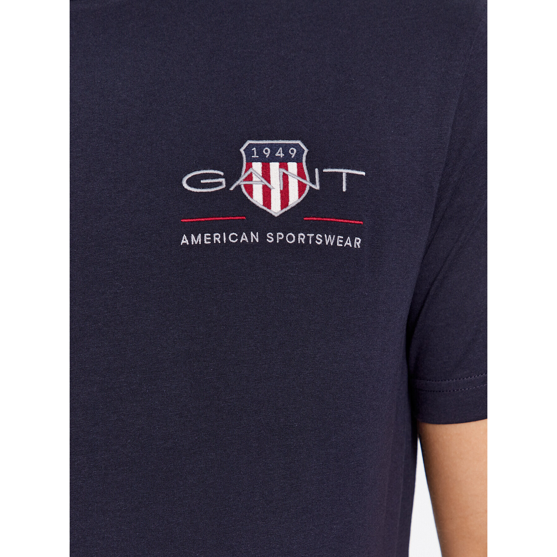 Gant Tricou Reg Archive Shield Emb Ss 2067004 Bleumarin Regular Fit - Pled.ro