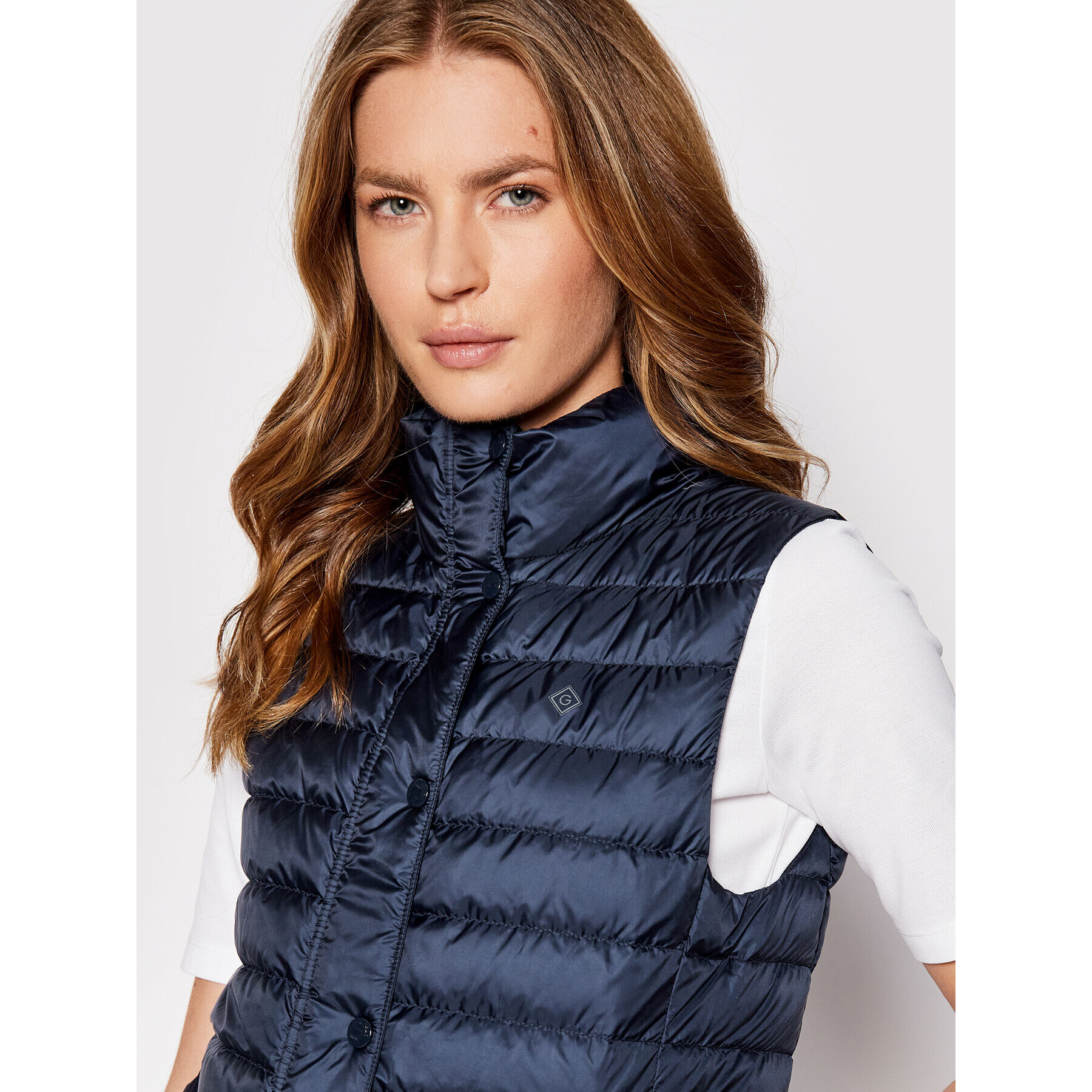 Gant Vestă Light Down Gilet 4700210 Bleumarin Regular Fit - Pled.ro