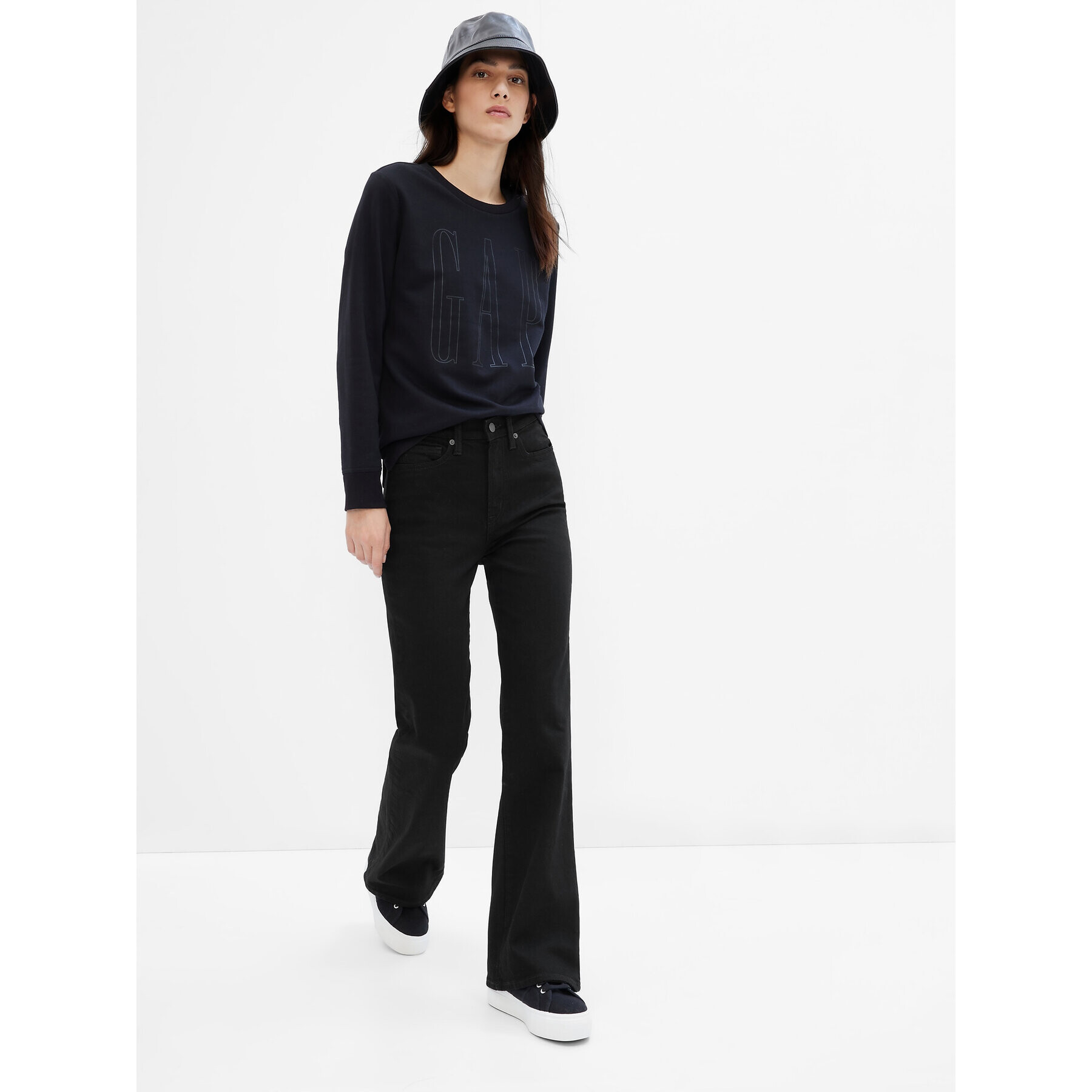 Gap Blugi 426550-00 Negru Regular Fit - Pled.ro