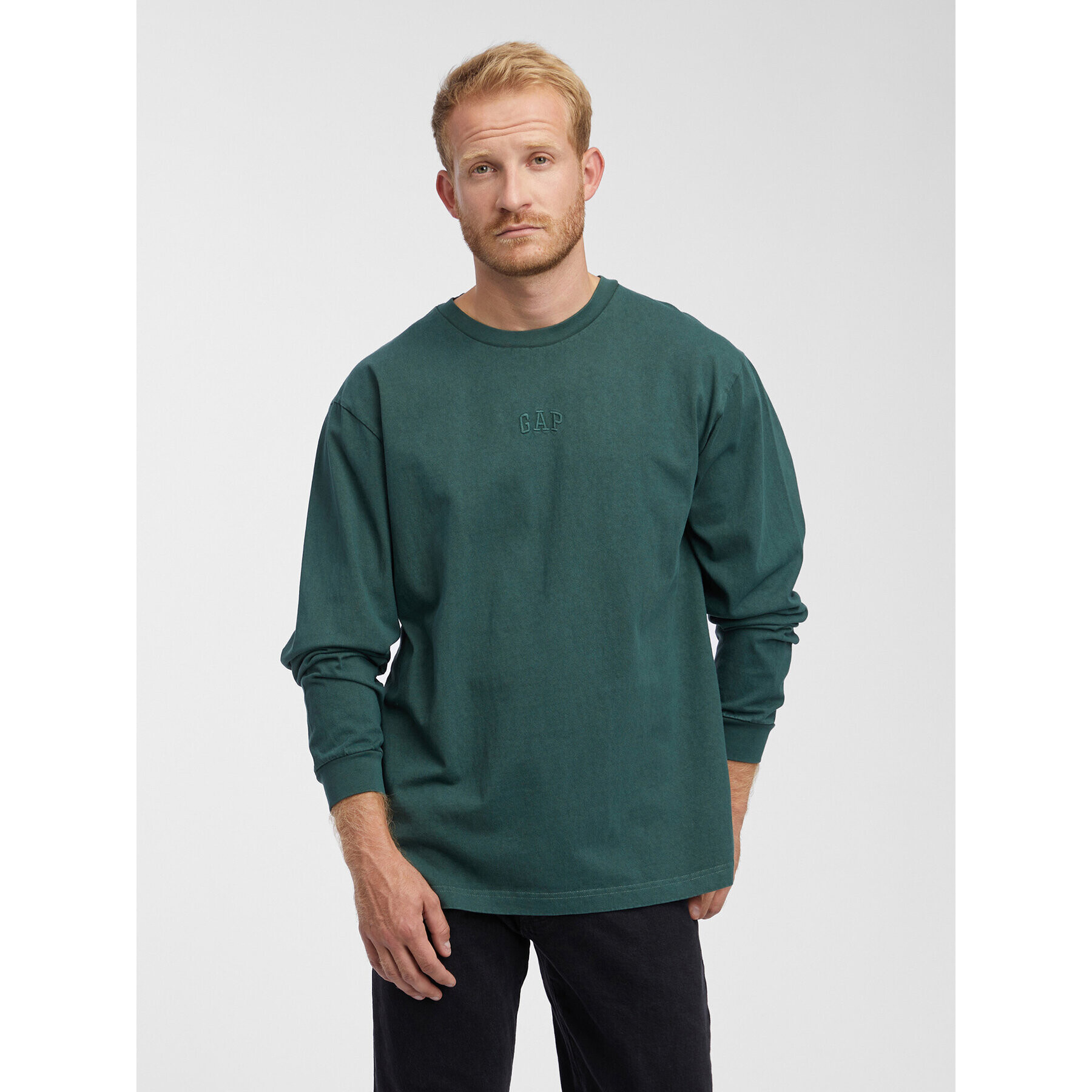 Gap Longsleeve 776692-03 Verde Regular Fit - Pled.ro