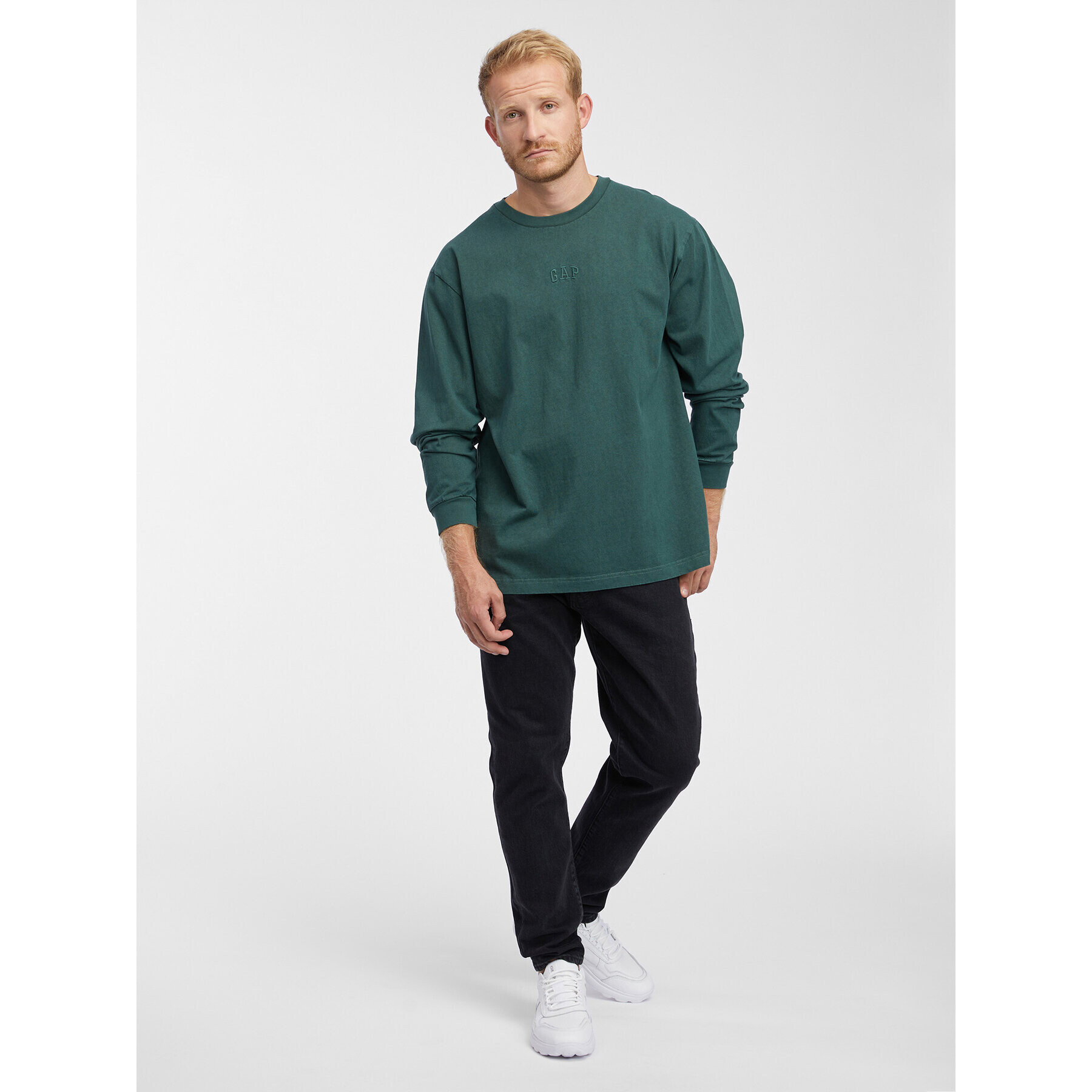 Gap Longsleeve 776692-03 Verde Regular Fit - Pled.ro