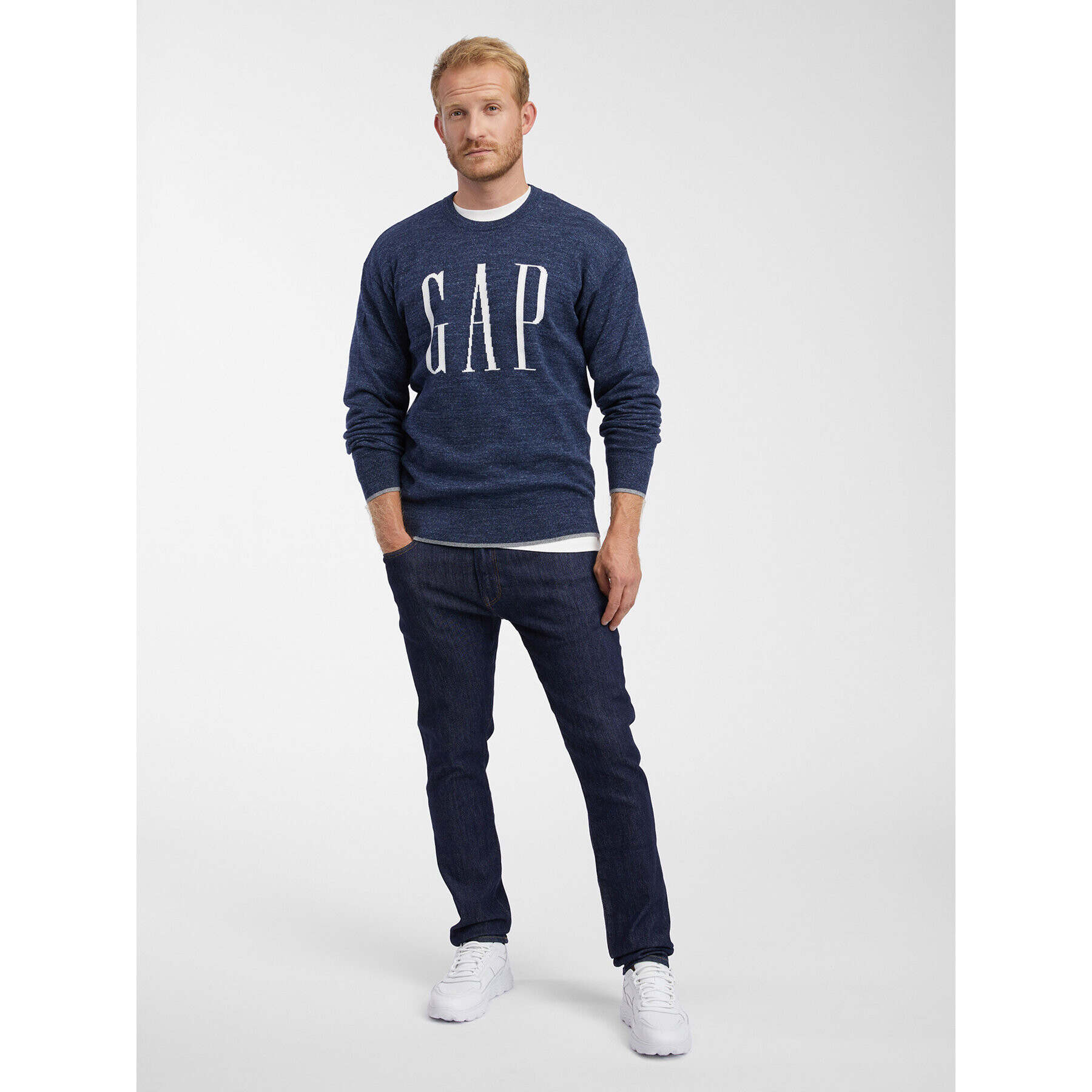 Gap Pulover 724378-00 Bleumarin Regular Fit - Pled.ro