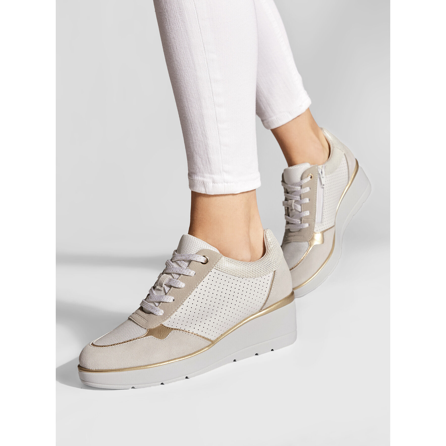 Geox Sneakers D Ilde A D25RAA 08522 C1352 Alb - Pled.ro