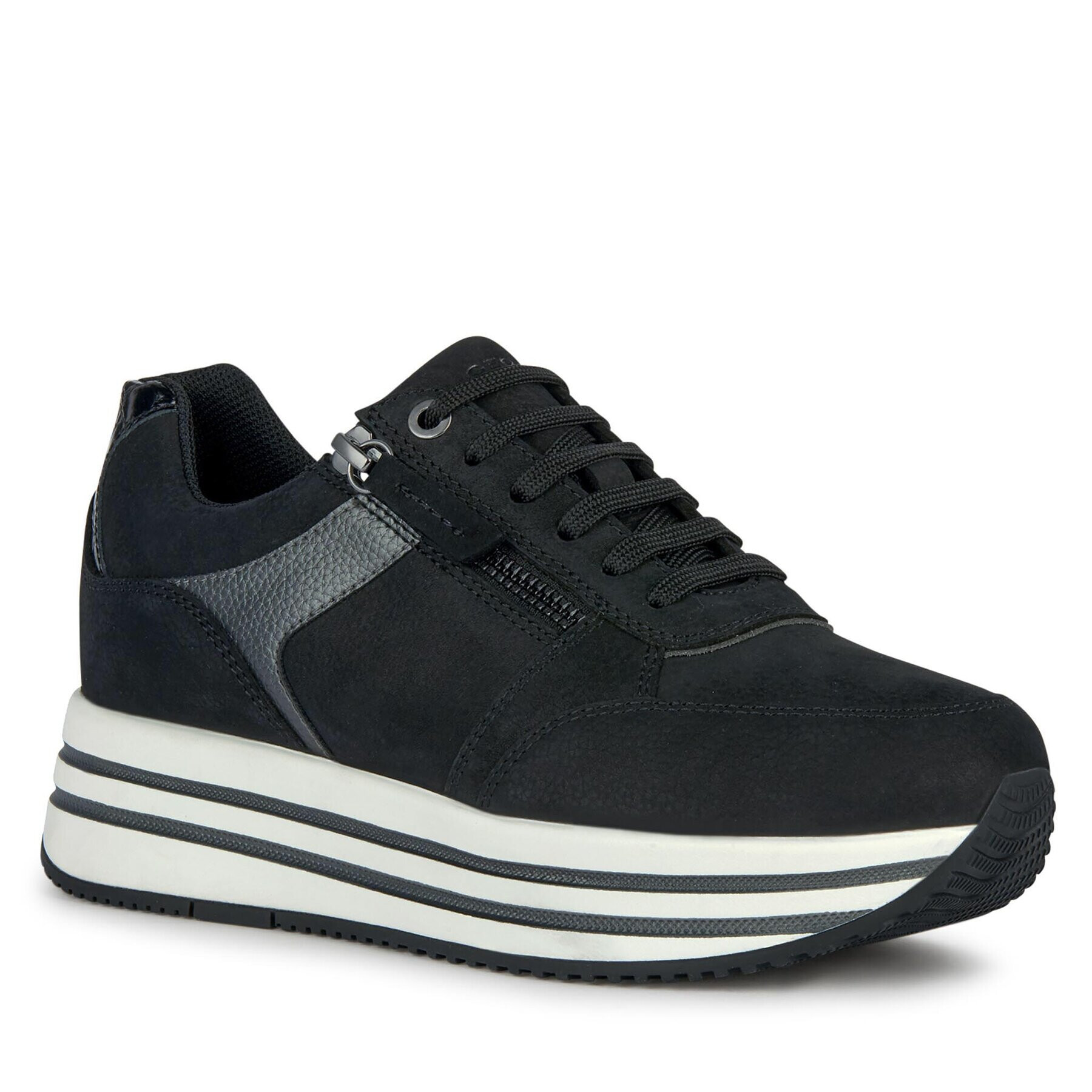 Geox Sneakers D Kency D36QHA 0767B C9B1G Negru - Pled.ro