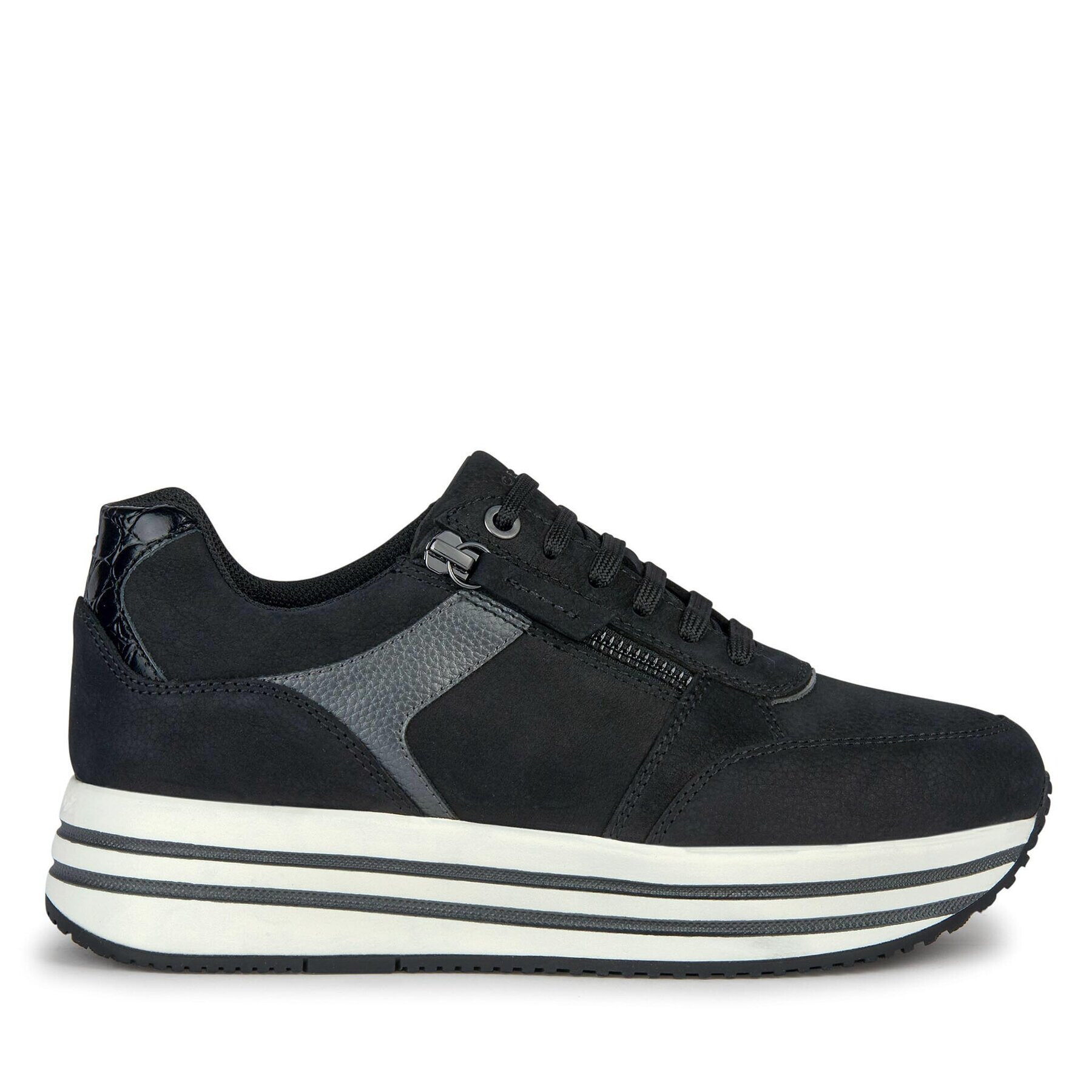 Geox Sneakers D Kency D36QHA 0767B C9B1G Negru - Pled.ro