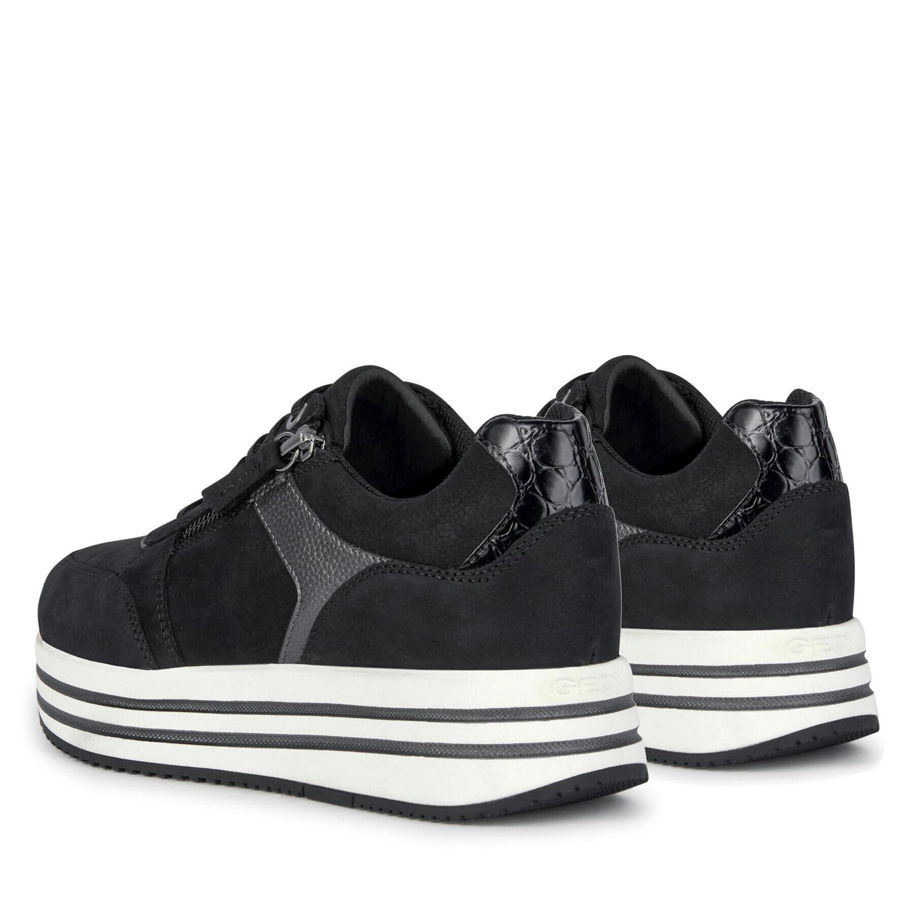 Geox Sneakers D Kency D36QHA 0767B C9B1G Negru - Pled.ro