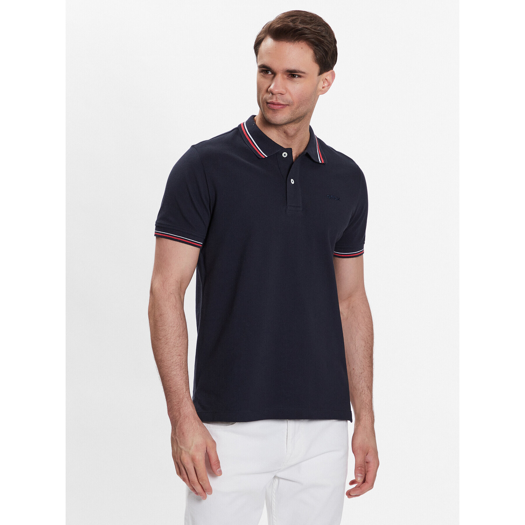 Geox Tricou polo Piquet M3510A-T2649 F4386 Bleumarin Regular Fit - Pled.ro