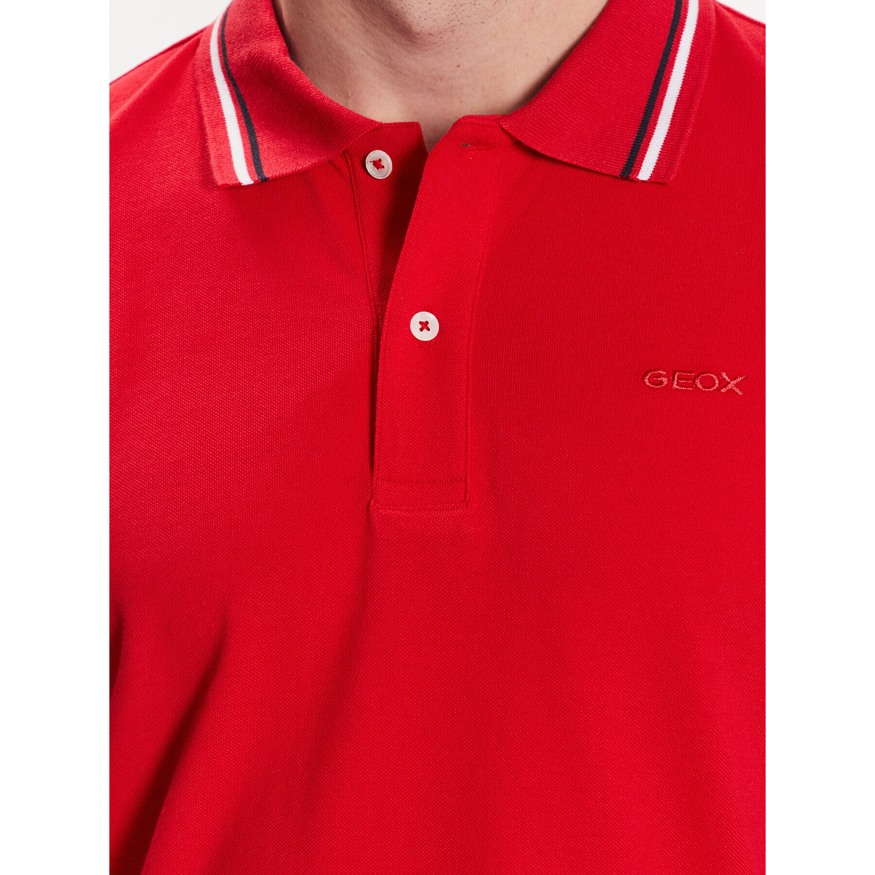 Geox Tricou polo Piquet M3510A-T2649 F7115 Roșu Regular Fit - Pled.ro