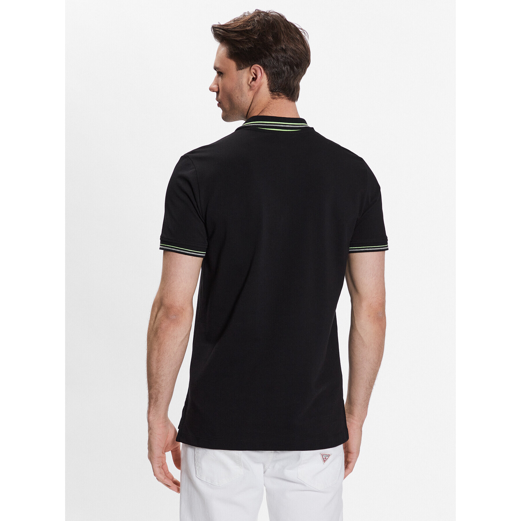 Geox Tricou polo Piquet M3511A-T2649 F9000 Negru Regular Fit - Pled.ro