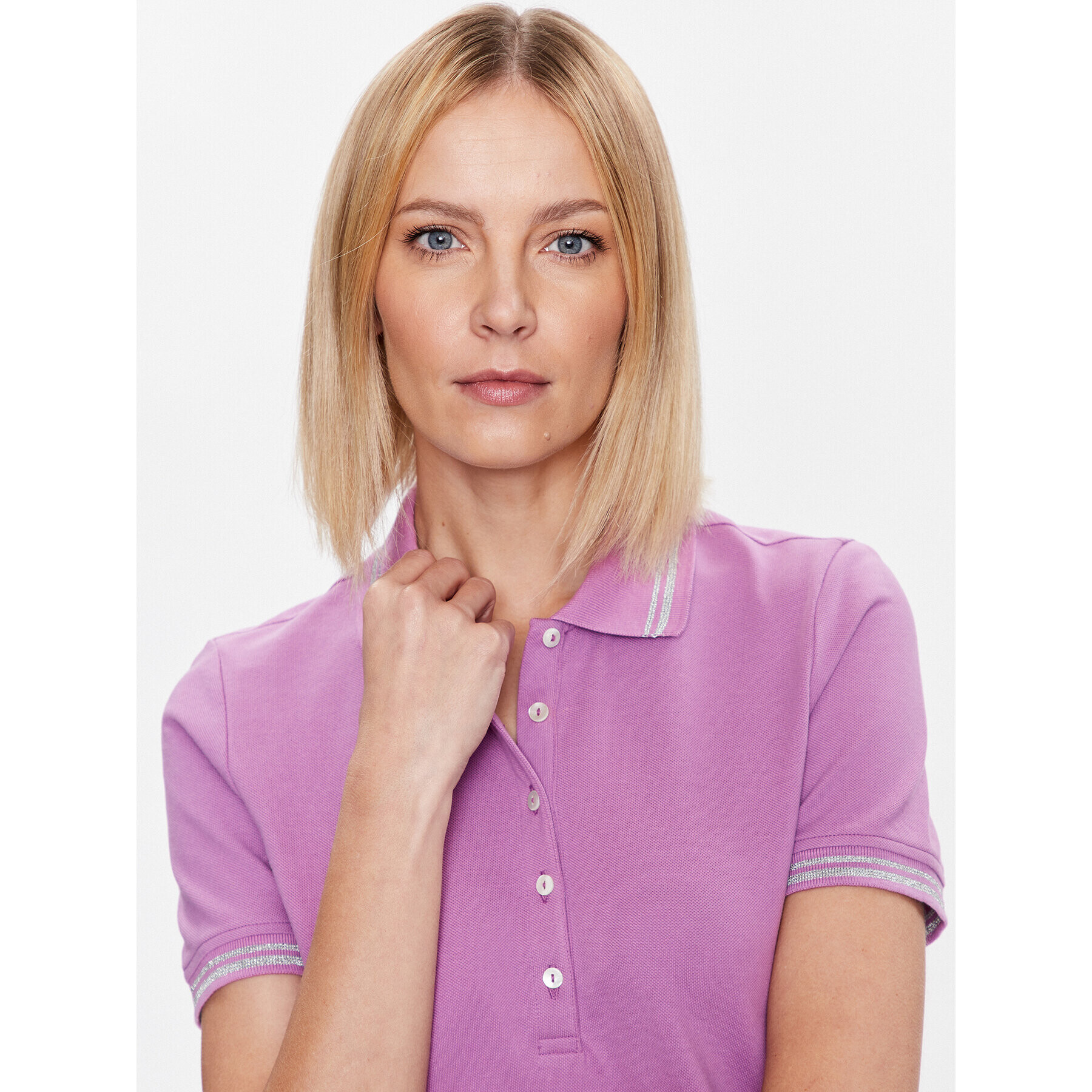 Geox Tricou polo Piquet W3510A-T2649 F8308 Violet Regular Fit - Pled.ro