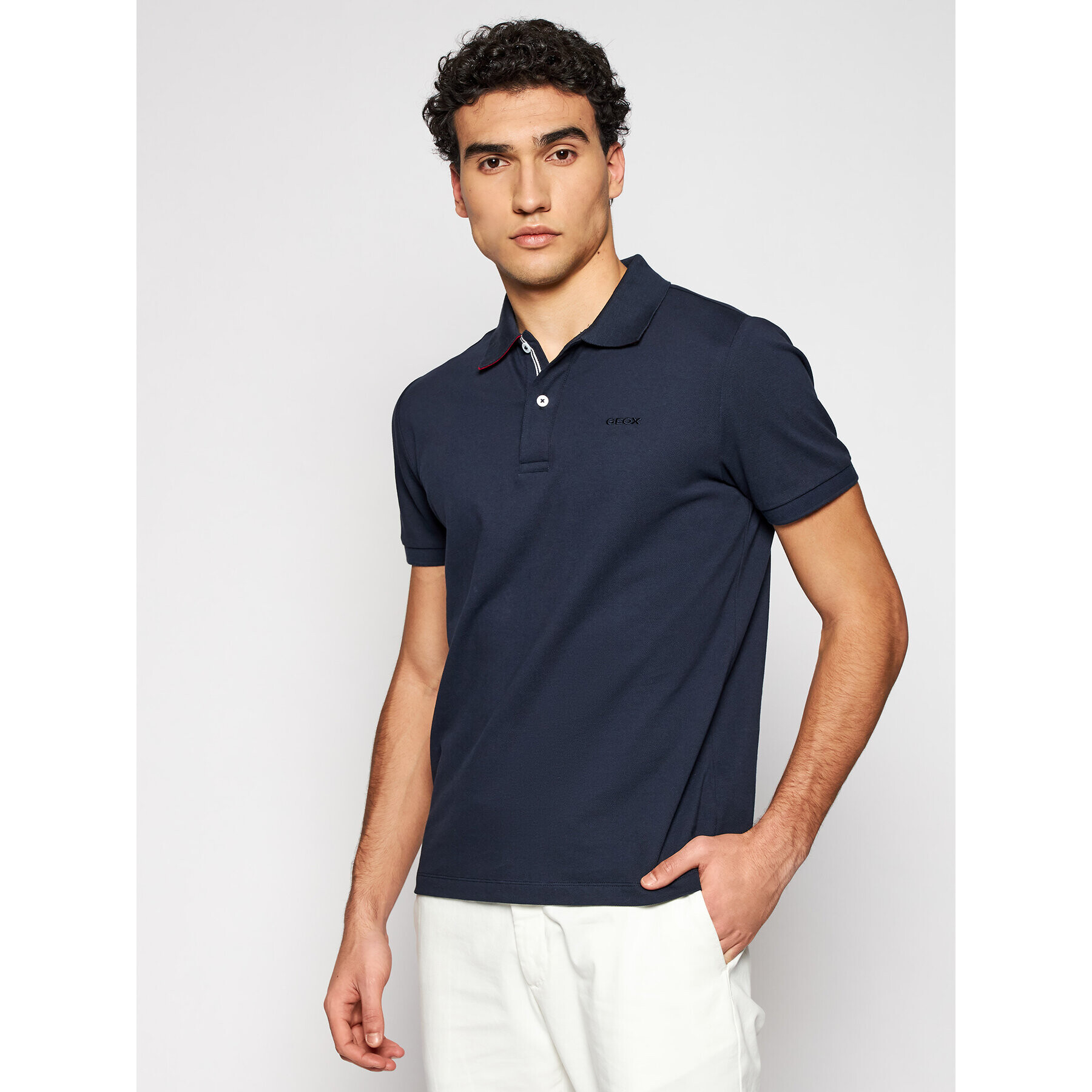 Geox Tricou polo Sustainable M1210C T2649 F4386 Bleumarin Regular Fit - Pled.ro