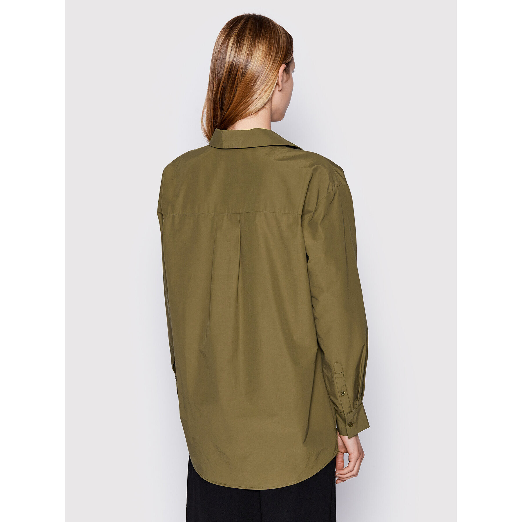 Gestuz Cămașă Bernadette 10906313 Verde Relaxed Fit - Pled.ro