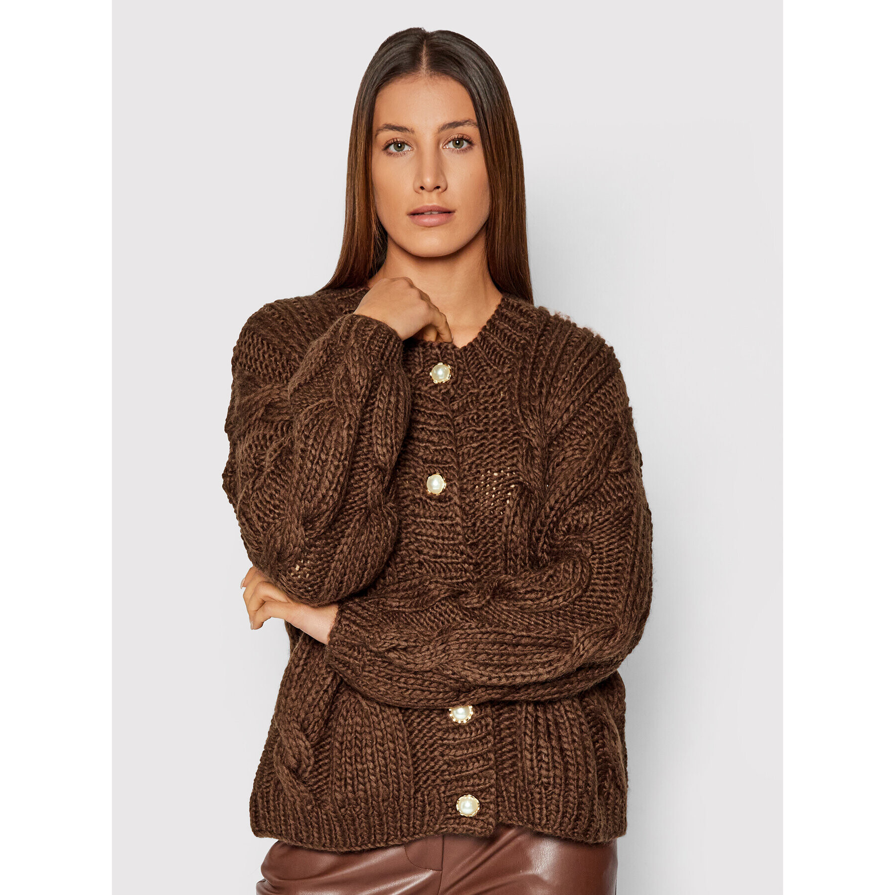 Gestuz Cardigan Tamar 10905622 Maro Loose Fit - Pled.ro