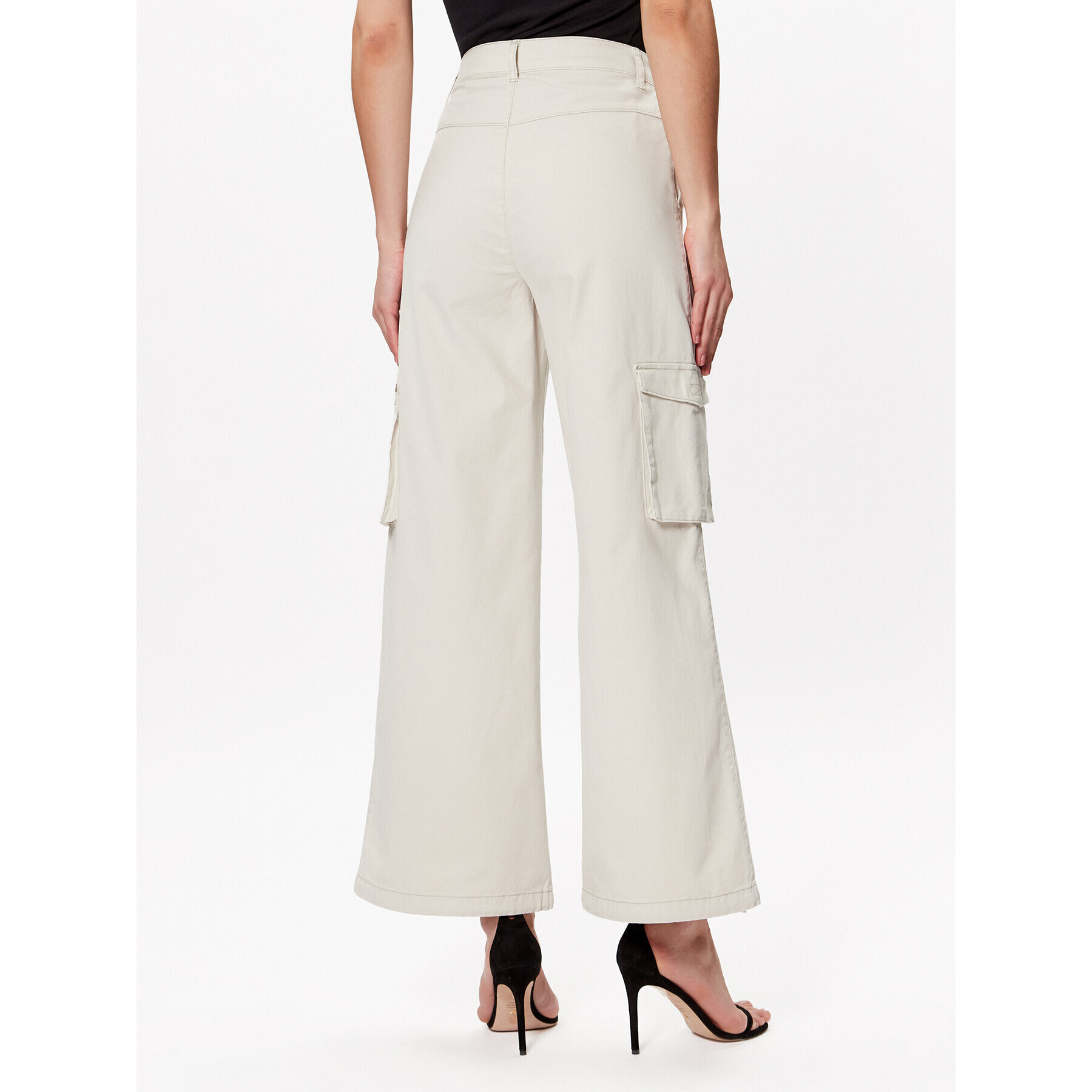 Gestuz Pantaloni din material Candace 10907045 Écru Regular Fit - Pled.ro