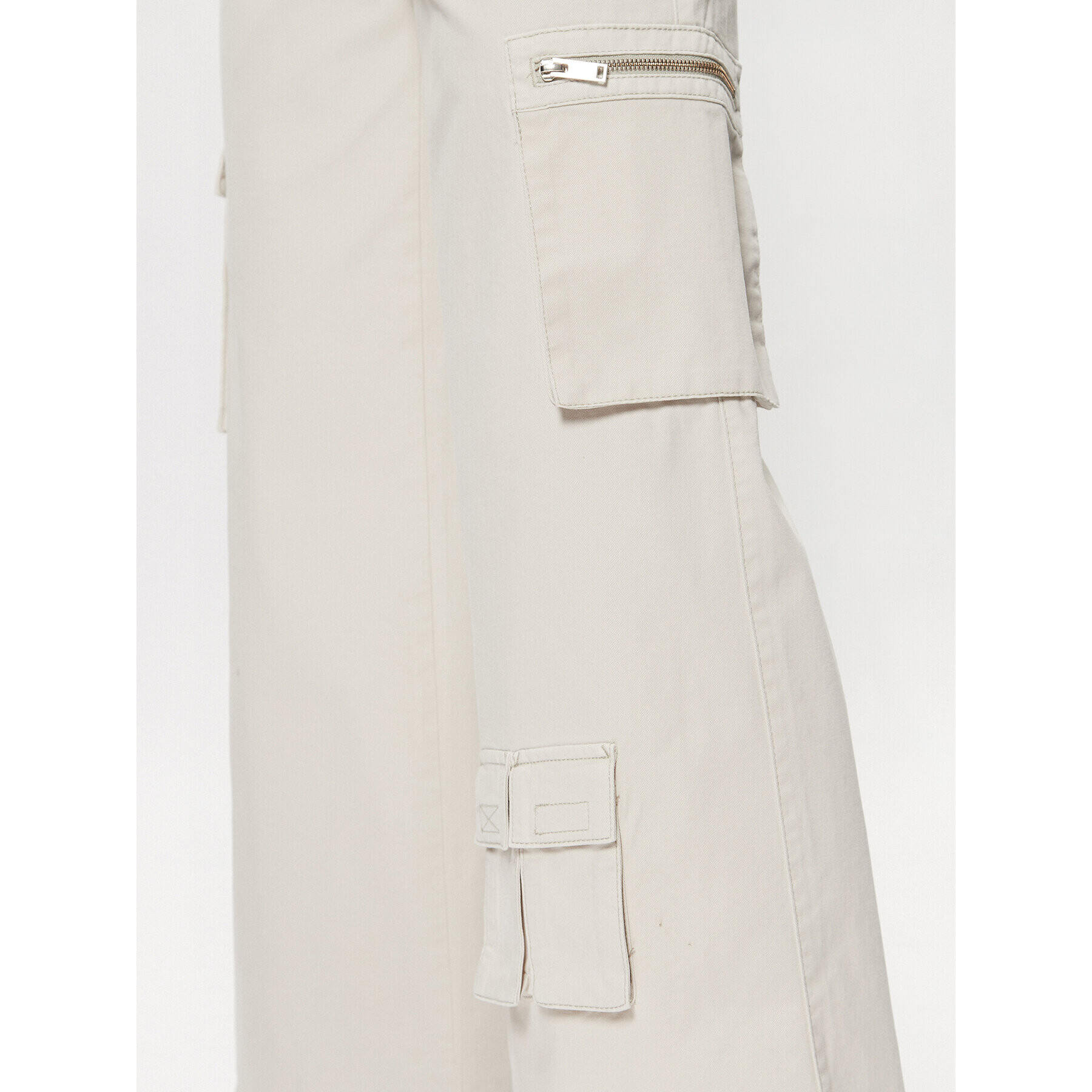 Gestuz Pantaloni din material Candace 10907045 Écru Regular Fit - Pled.ro