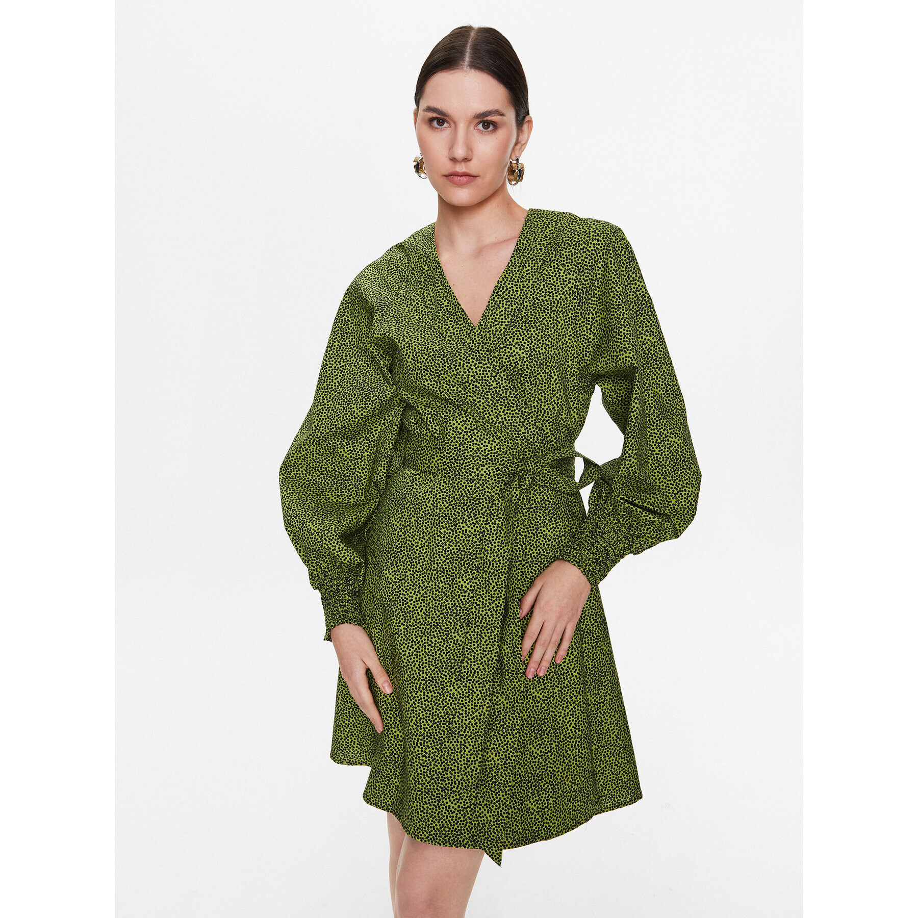 Gestuz Rochie de zi Calliope 10906954 Verde Regular Fit - Pled.ro