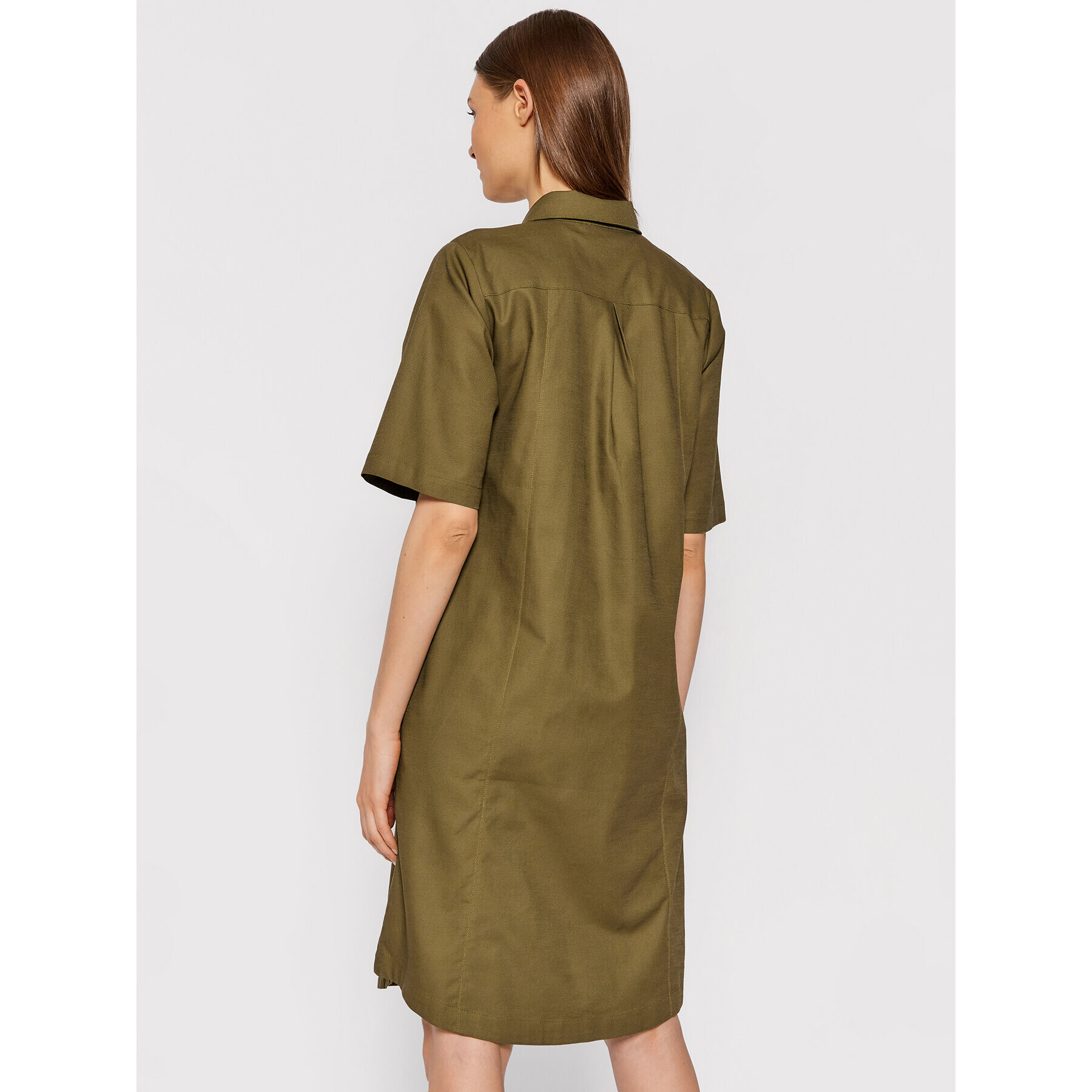 Gestuz Rochie tip cămașă Assagz 10905381 Verde Loose Fit - Pled.ro