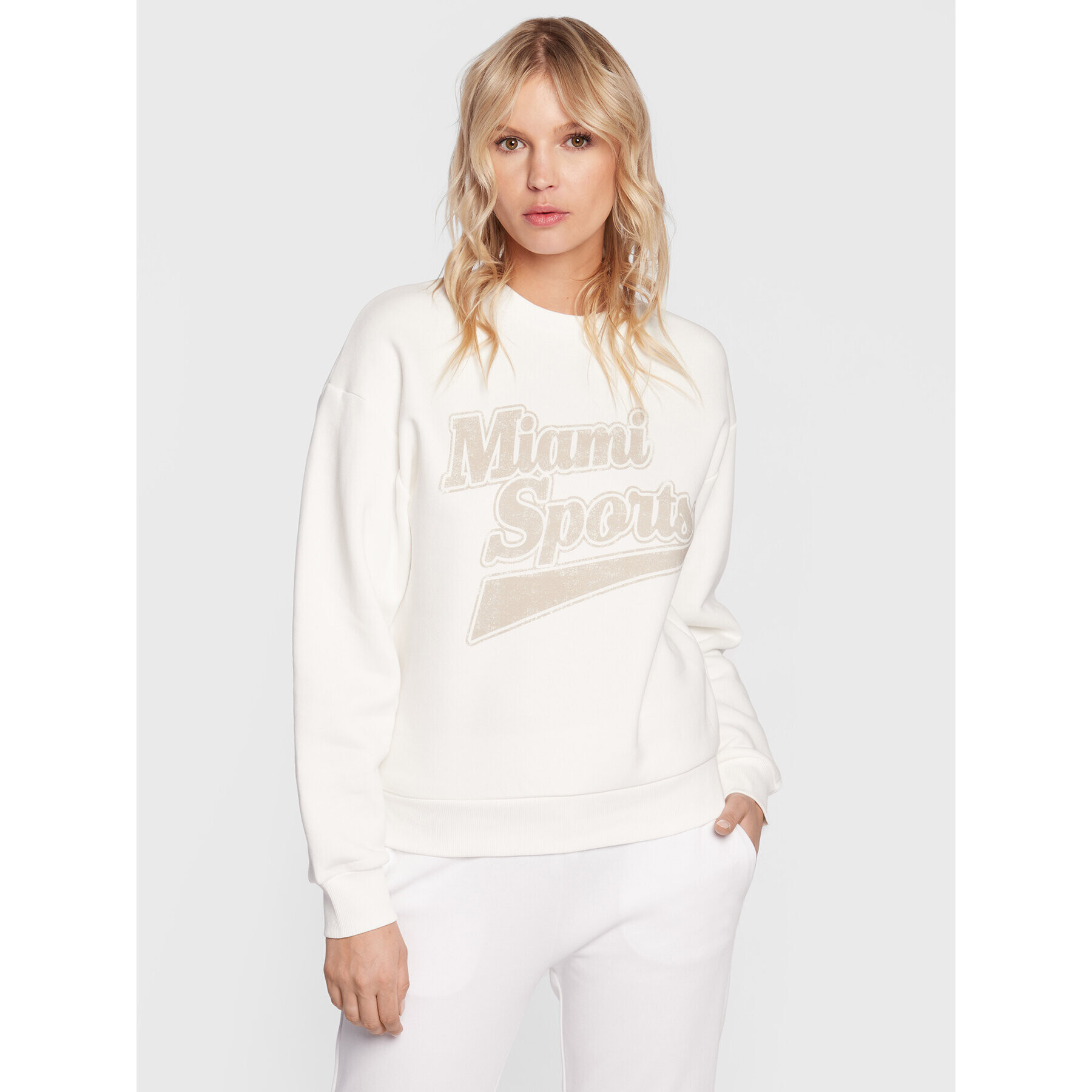 Gina Tricot Bluză Riley 10949 Alb Oversize - Pled.ro